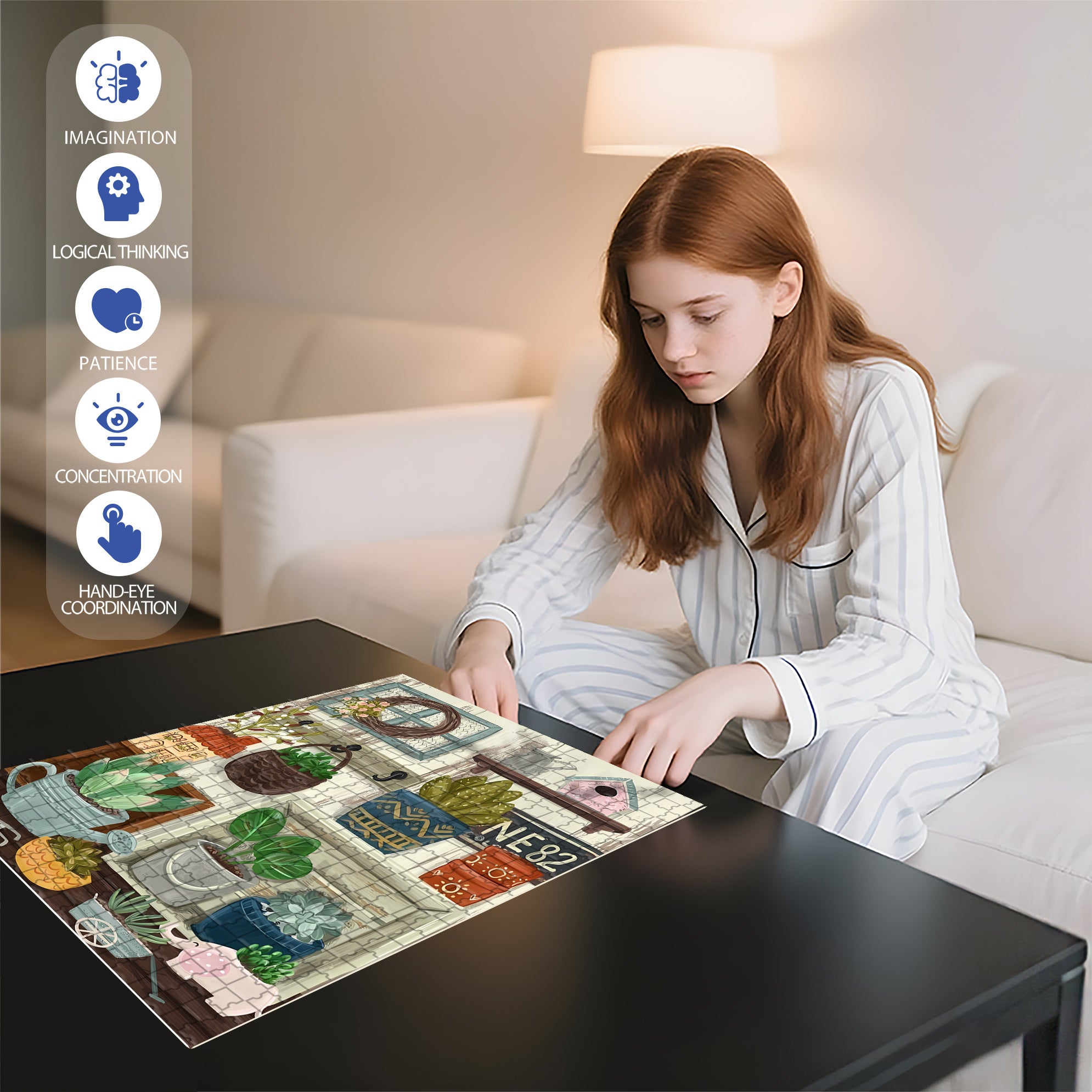 Bonsai 500pcs/1000pcs Jigsaw Puzzle, Scratch-Resistant, Interactive Family Game & Brain-Boosting DIY Decor, Perfect for Halloween, Christmas & New Year Gifts, Family Puzzle Game