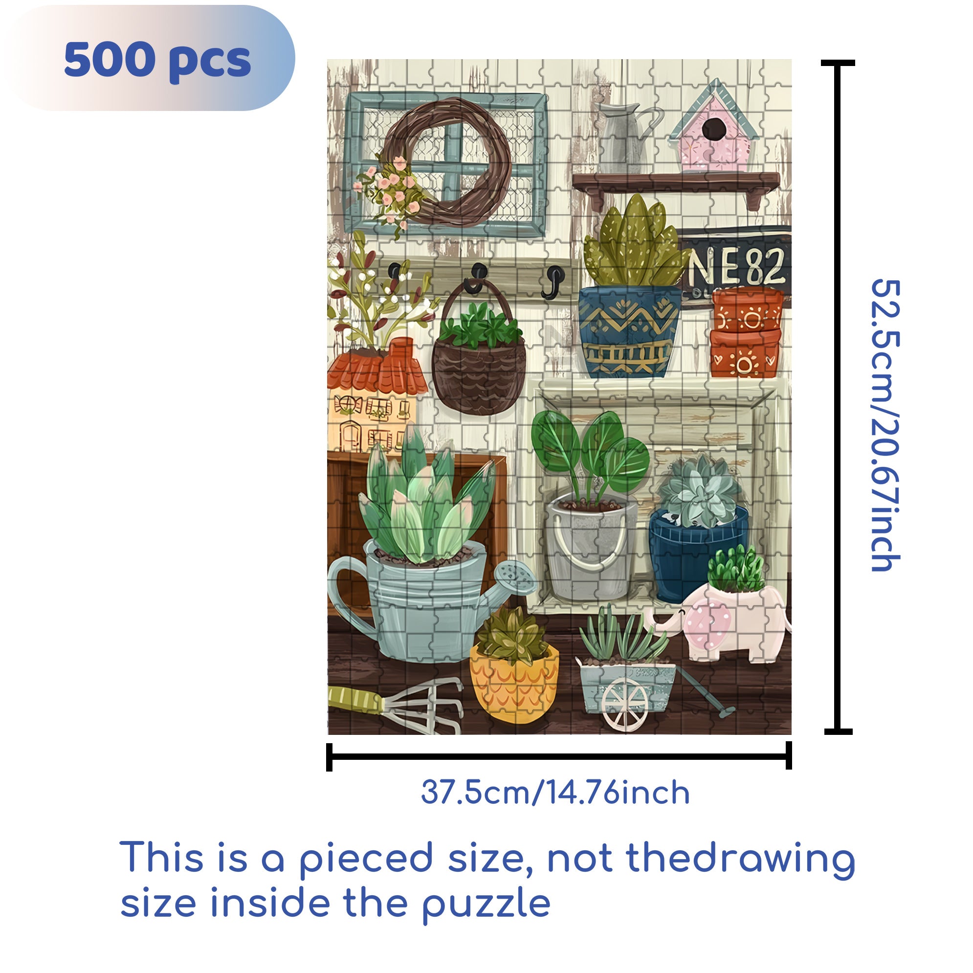 Bonsai 500pcs/1000pcs Jigsaw Puzzle, Scratch-Resistant, Interactive Family Game & Brain-Boosting DIY Decor, Perfect for Halloween, Christmas & New Year Gifts, Family Puzzle Game