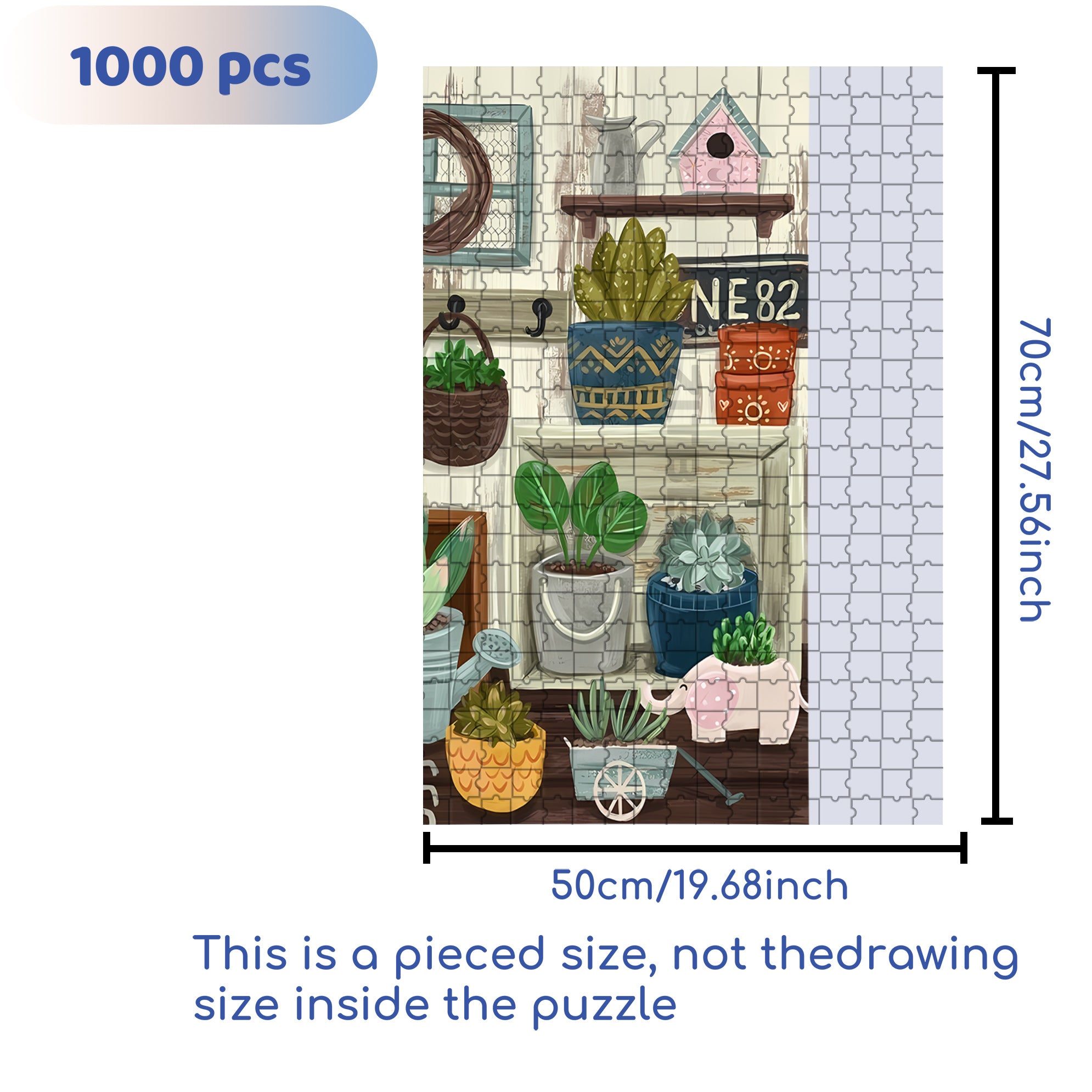 Bonsai 500pcs/1000pcs Jigsaw Puzzle, Scratch-Resistant, Interactive Family Game & Brain-Boosting DIY Decor, Perfect for Halloween, Christmas & New Year Gifts, Family Puzzle Game