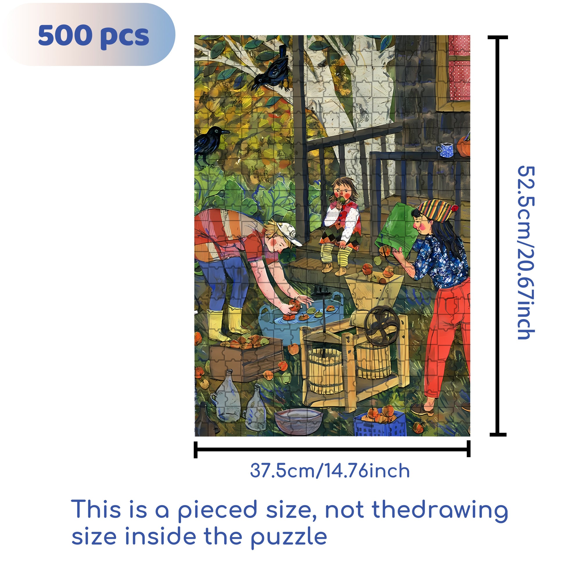 Busy Life 500pcs/1000pcs Jigsaw Puzzle, Scratch-Resistant, Interactive Family Game & Brain-Boosting DIY Decor, Perfect for Halloween, Christmas & New Year Gifts, Family Puzzle Game