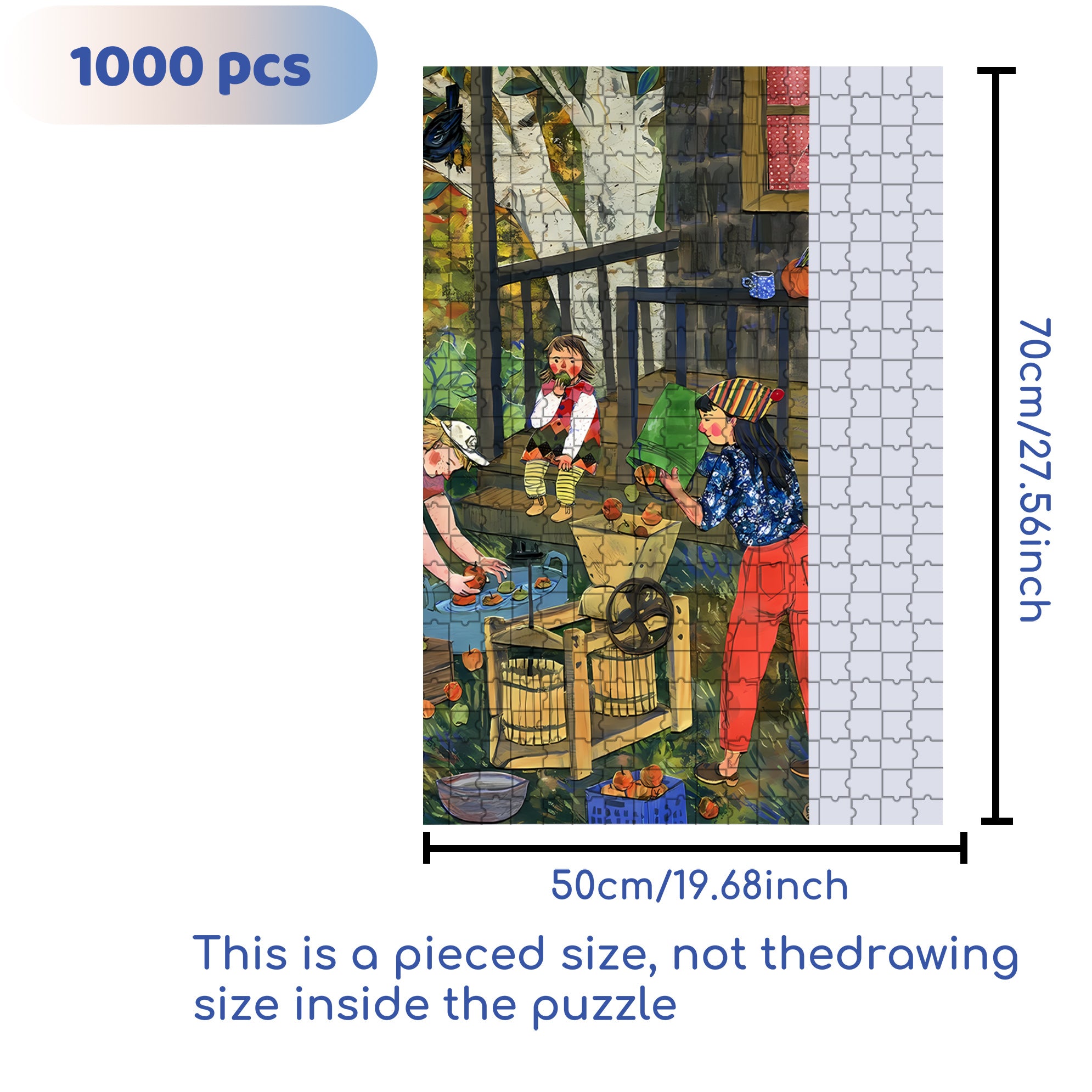 Busy Life 500pcs/1000pcs Jigsaw Puzzle, Scratch-Resistant, Interactive Family Game & Brain-Boosting DIY Decor, Perfect for Halloween, Christmas & New Year Gifts, Family Puzzle Game