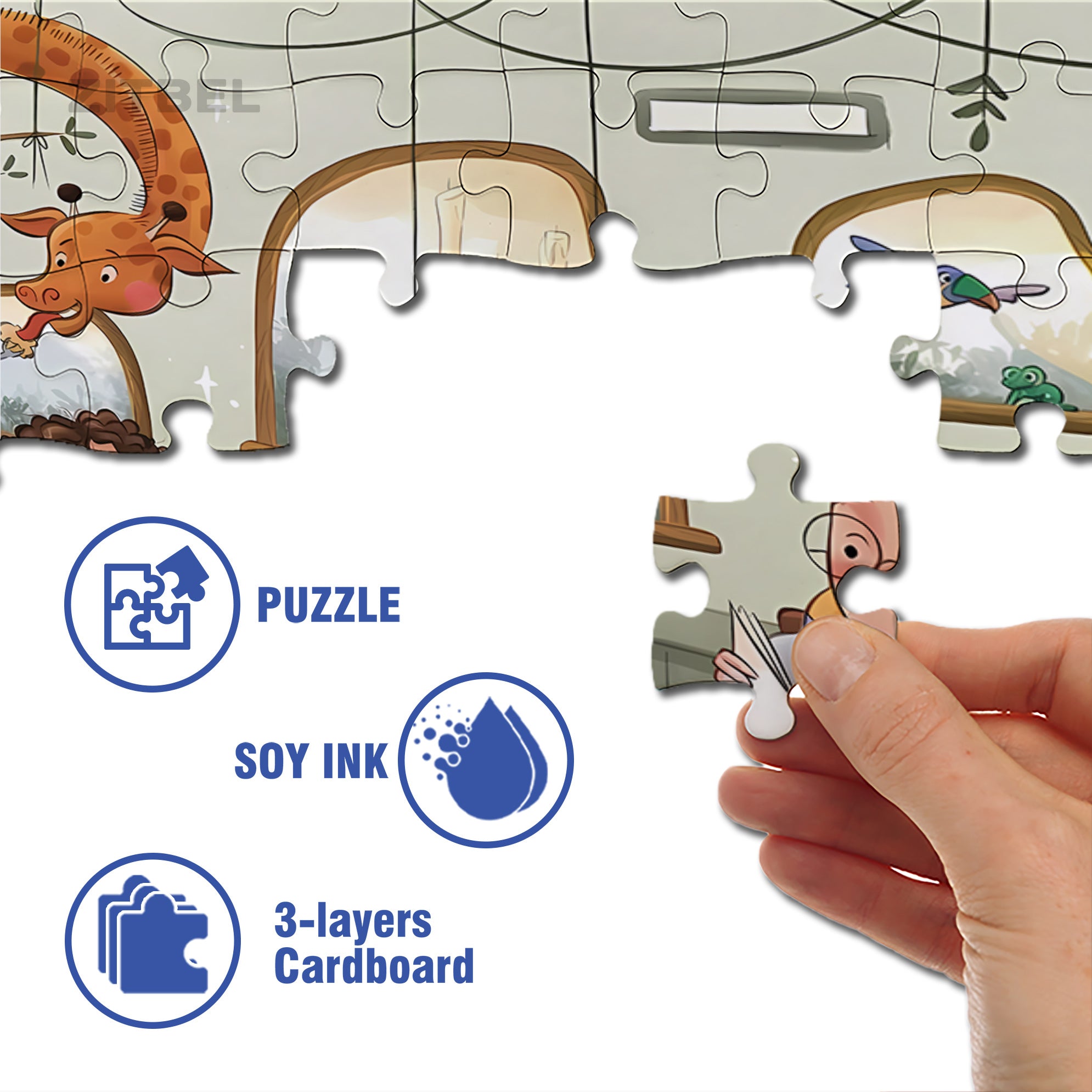 Children's Book 500pcs/1000pcs Jigsaw Puzzle, Scratch-Resistant, Interactive Family Game & Brain-Boosting DIY Decor, Perfect for Halloween, Christmas & New Year Gifts, Family Puzzle Game