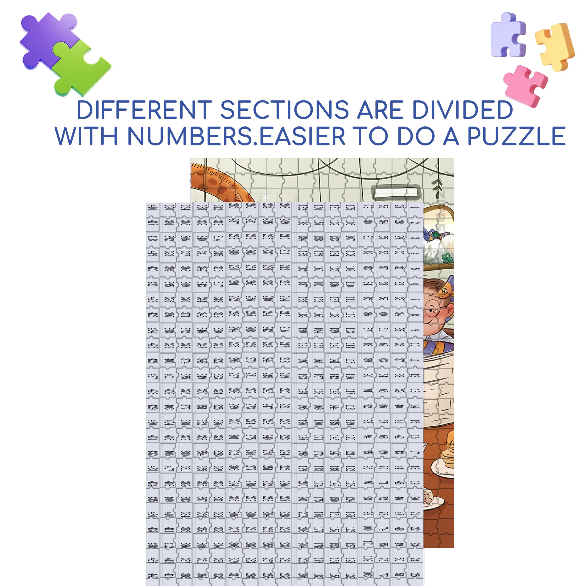 Children's Book 500pcs/1000pcs Jigsaw Puzzle, Scratch-Resistant, Interactive Family Game & Brain-Boosting DIY Decor, Perfect for Halloween, Christmas & New Year Gifts, Family Puzzle Game