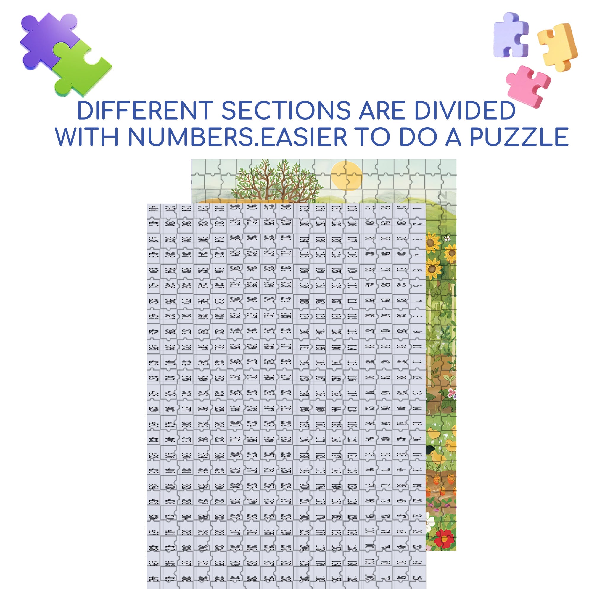 Farmhouse 500pcs/1000pcs Jigsaw Puzzle, Scratch-Resistant, Interactive Family Game & Brain-Boosting DIY Decor, Perfect for Halloween, Christmas & New Year Gifts, Family Puzzle Game
