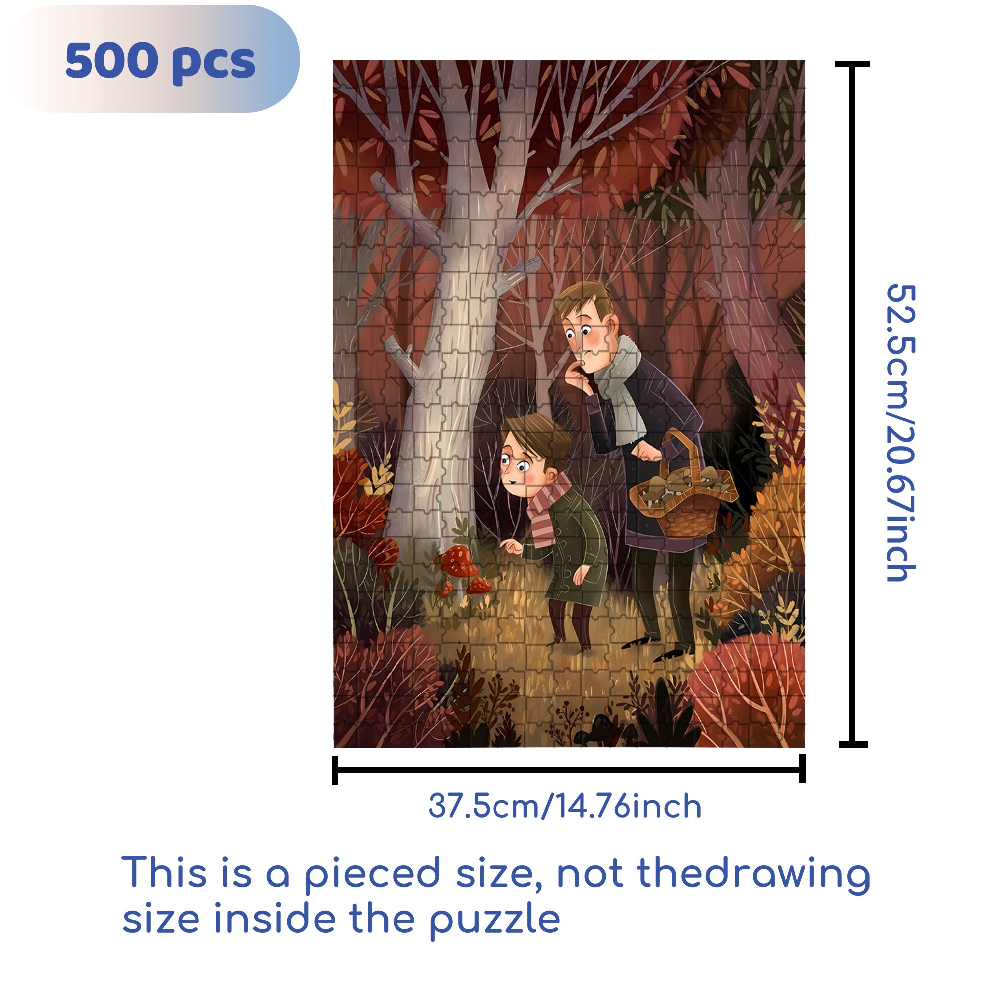 Field Gathering 500pcs/1000pcs Jigsaw Puzzle, Scratch-Resistant, Interactive Family Game & Brain-Boosting DIY Decor, Perfect for Halloween, Christmas & New Year Gifts, Family Puzzle Game