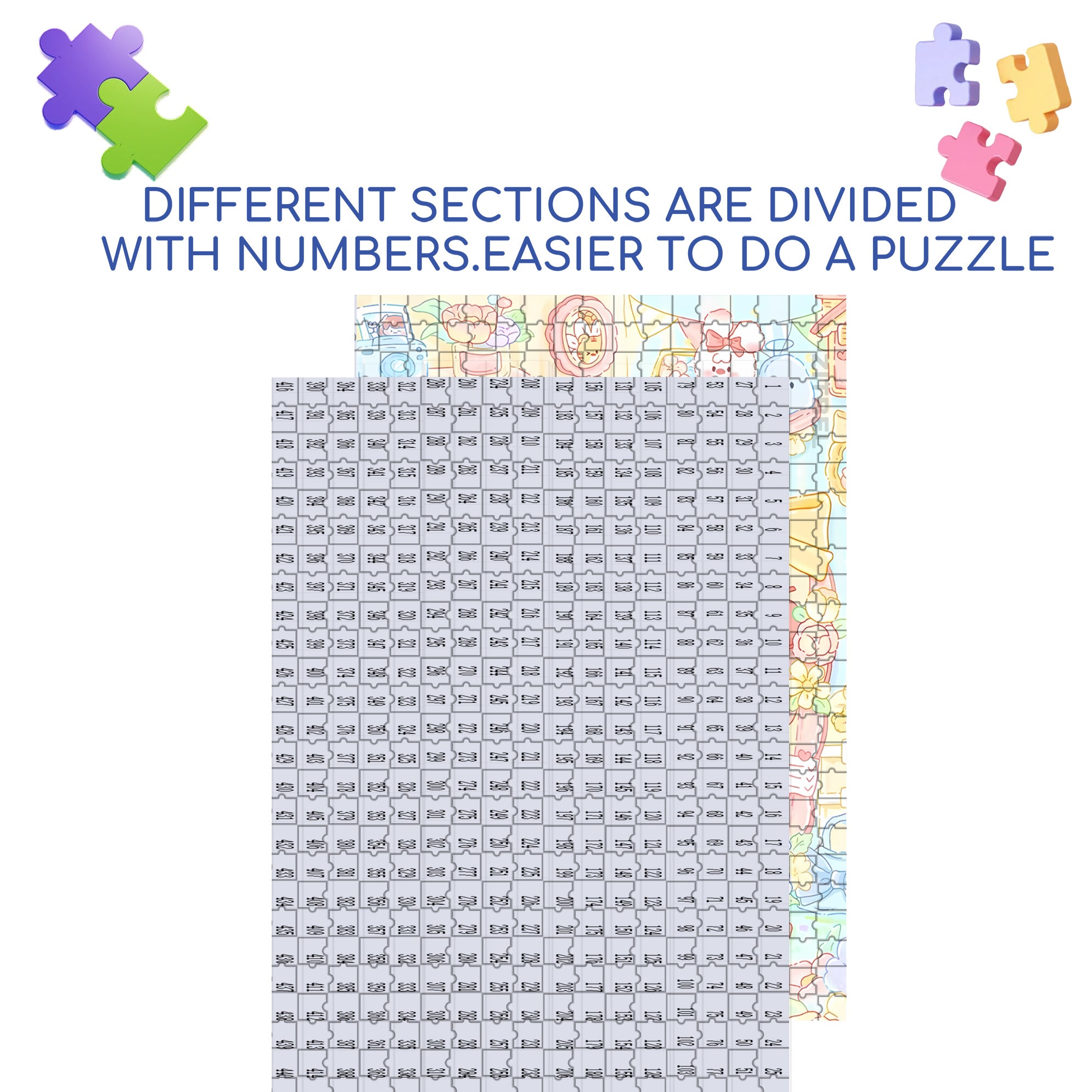 Fitting Room 500pcs/1000pcs Jigsaw Puzzle, Scratch-Resistant, Interactive Family Game & Brain-Boosting DIY Decor, Perfect for Halloween, Christmas & New Year Gifts, Family Puzzle Game