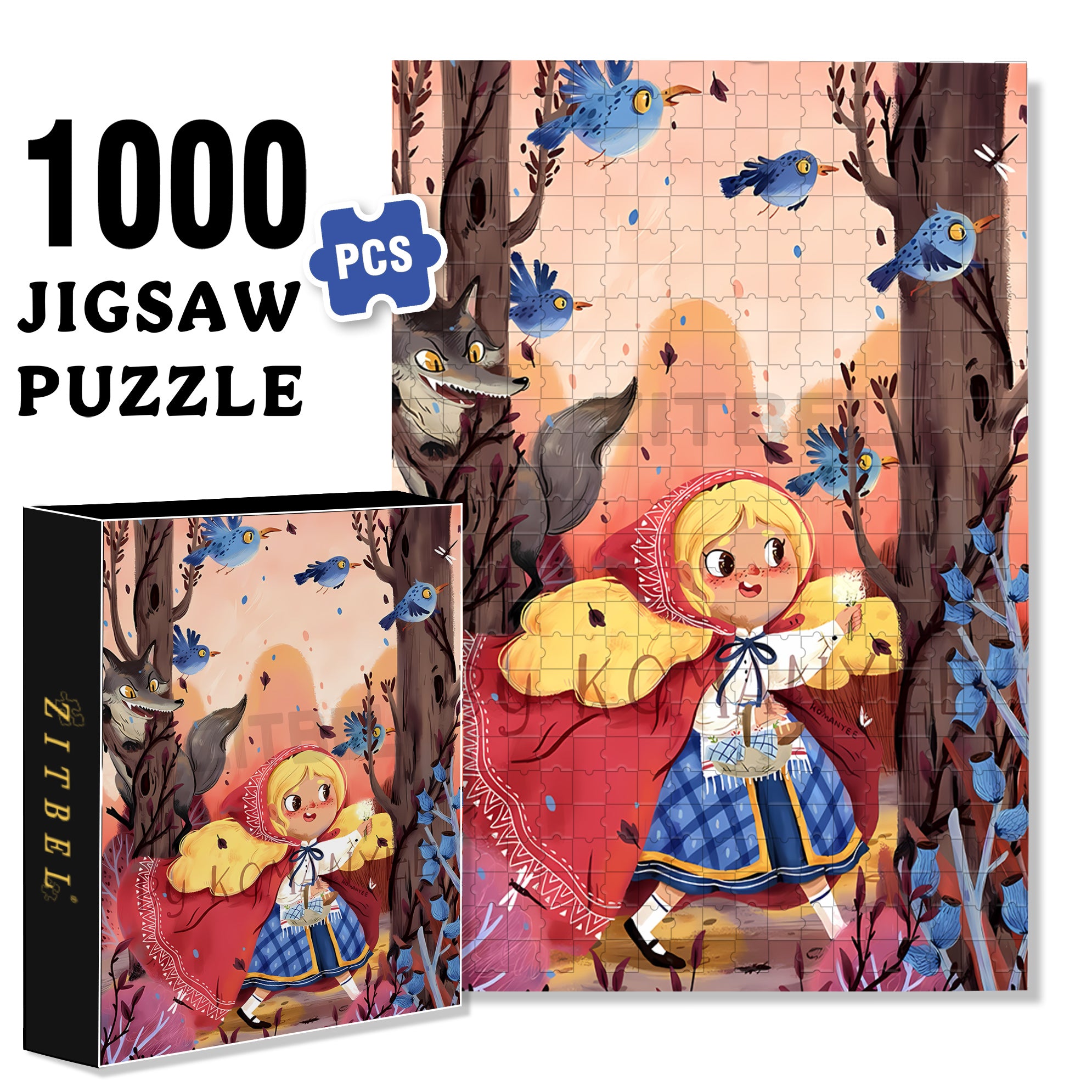 Forest Maiden 500pcs/1000pcs Jigsaw Puzzle, Scratch-Resistant, Interactive Family Game & Brain-Boosting DIY Decor, Perfect for Halloween, Christmas & New Year Gifts, Family Puzzle Game