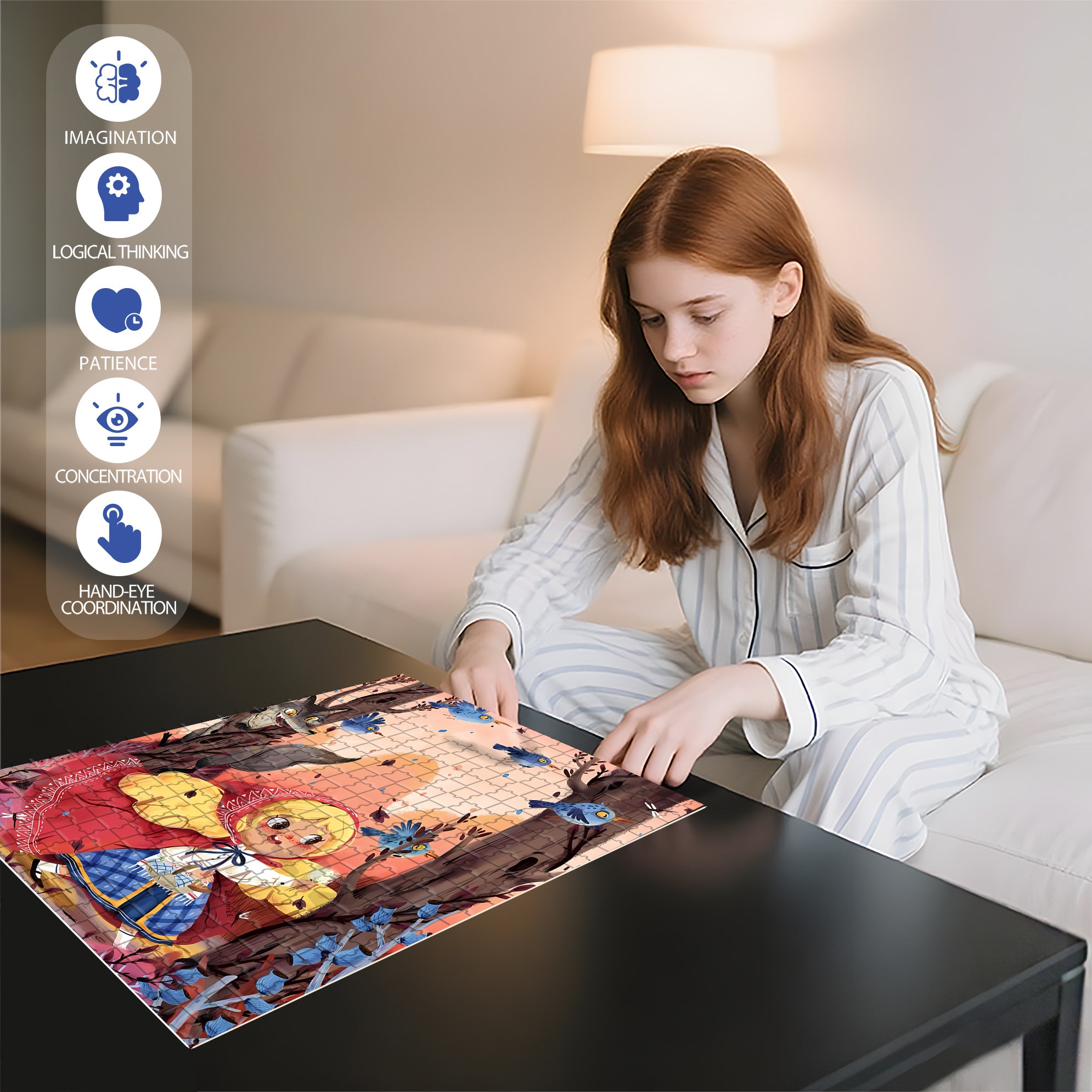 Forest Maiden 500pcs/1000pcs Jigsaw Puzzle, Scratch-Resistant, Interactive Family Game & Brain-Boosting DIY Decor, Perfect for Halloween, Christmas & New Year Gifts, Family Puzzle Game