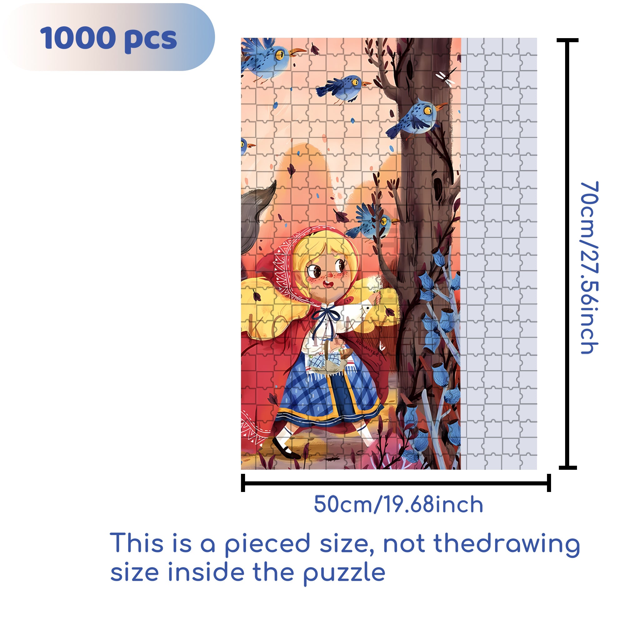 Forest Maiden 500pcs/1000pcs Jigsaw Puzzle, Scratch-Resistant, Interactive Family Game & Brain-Boosting DIY Decor, Perfect for Halloween, Christmas & New Year Gifts, Family Puzzle Game