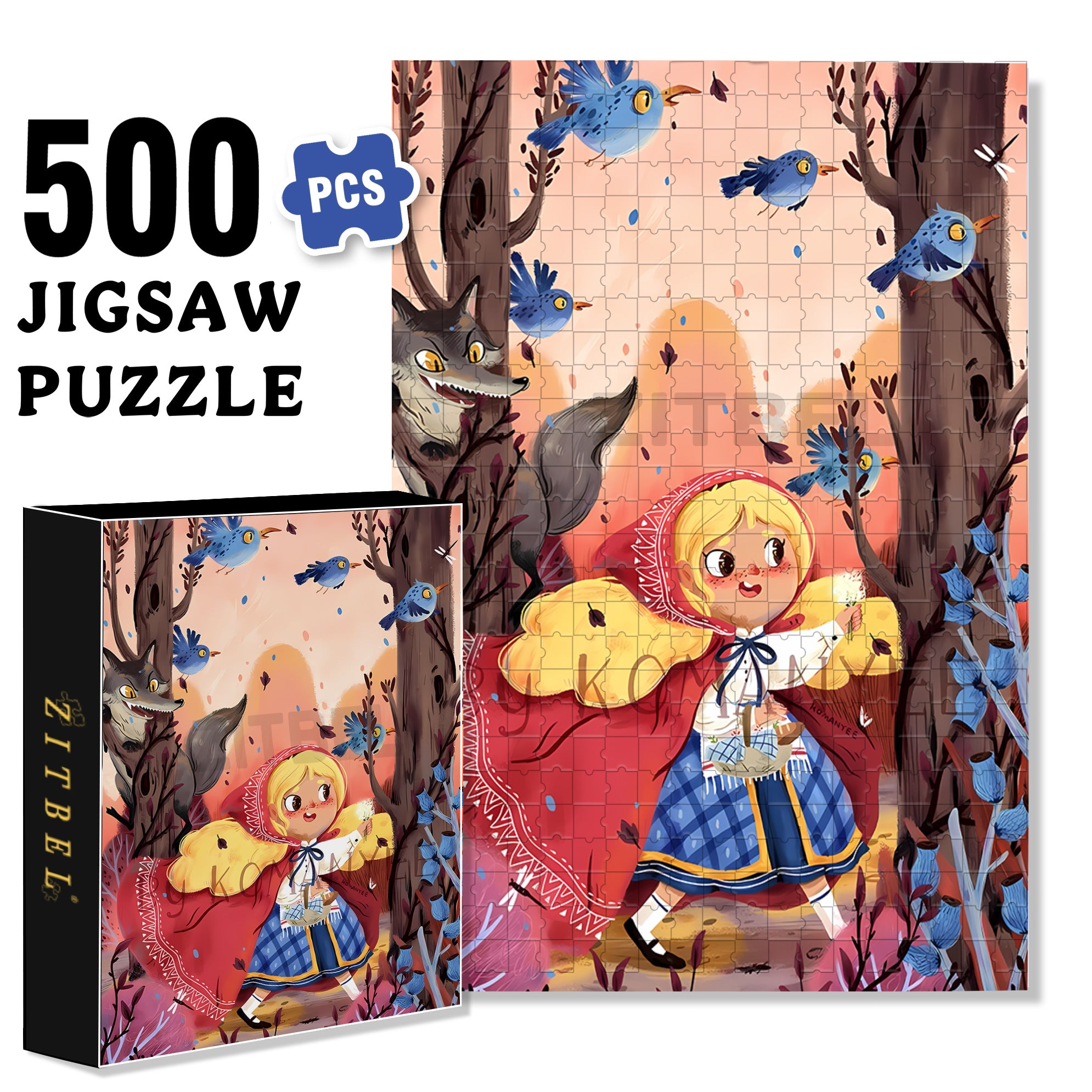 Forest Maiden 500pcs/1000pcs Jigsaw Puzzle, Scratch-Resistant, Interactive Family Game & Brain-Boosting DIY Decor, Perfect for Halloween, Christmas & New Year Gifts, Family Puzzle Game