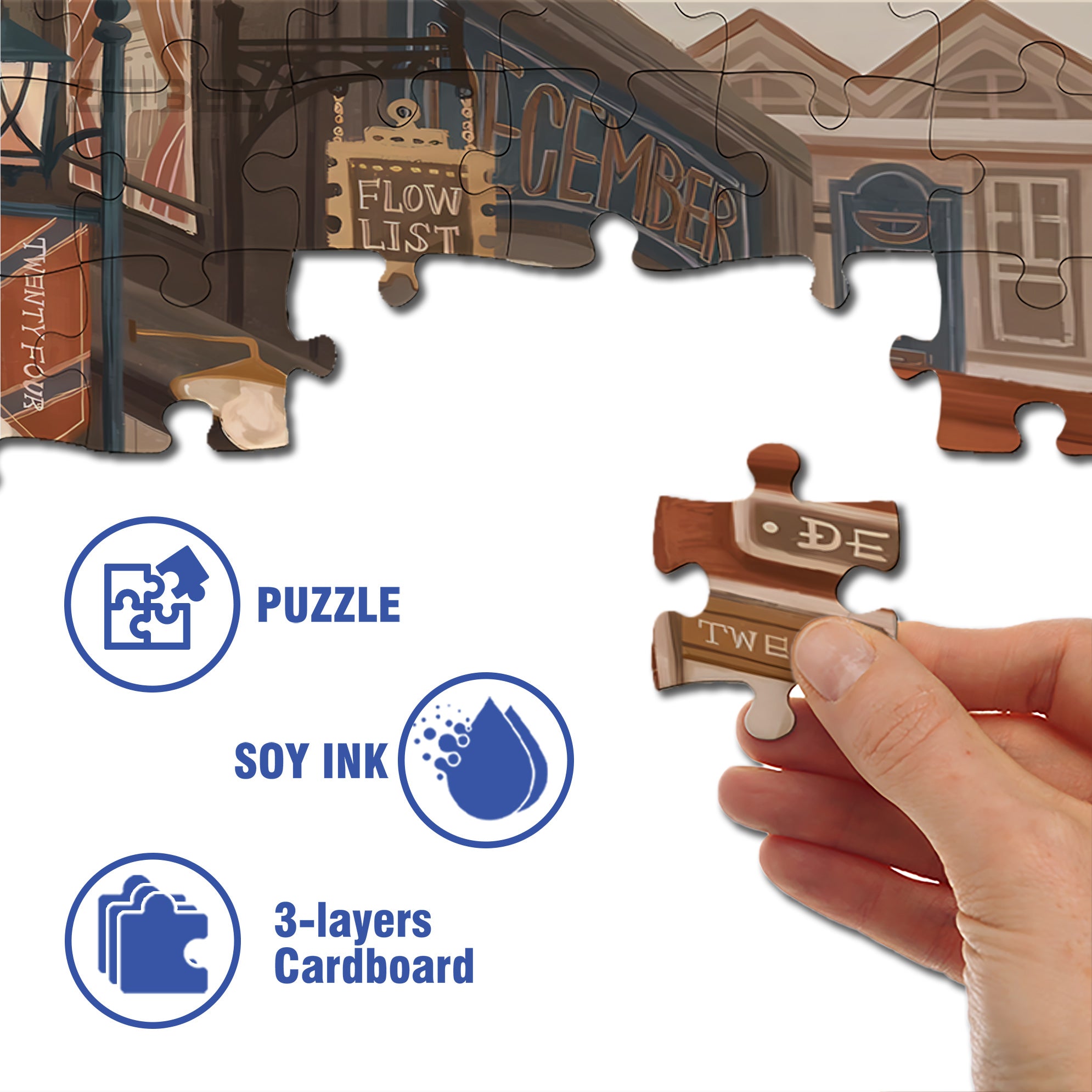 Get Off 500pcs/1000pcs Jigsaw Puzzle, Scratch-Resistant, Interactive Family Game & Brain-Boosting DIY Decor, Perfect for Halloween, Christmas & New Year Gifts, Family Puzzle Game