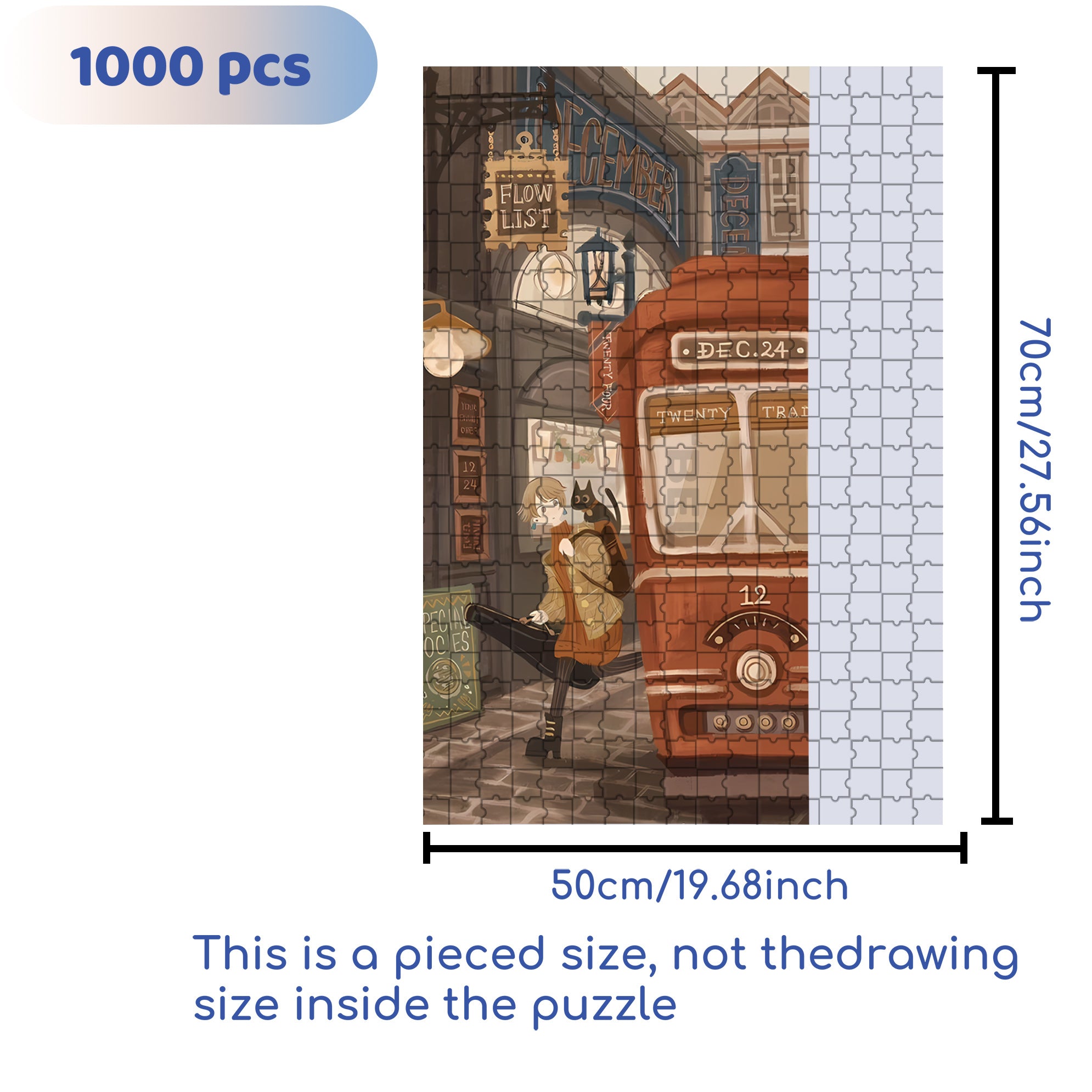 Get Off 500pcs/1000pcs Jigsaw Puzzle, Scratch-Resistant, Interactive Family Game & Brain-Boosting DIY Decor, Perfect for Halloween, Christmas & New Year Gifts, Family Puzzle Game