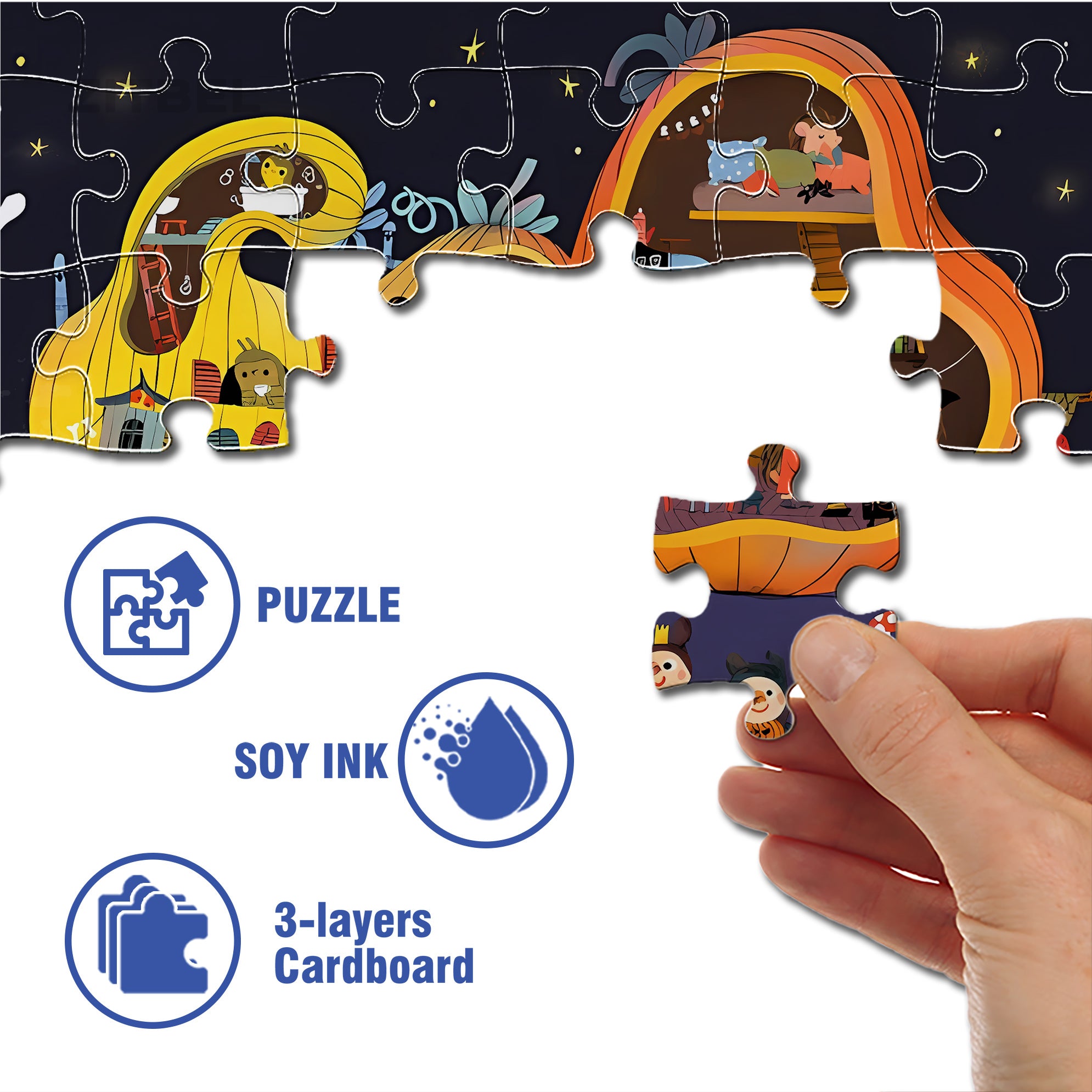 Halloween 500pcs/1000pcs Jigsaw Puzzle, Scratch-Resistant, Interactive Family Game & Brain-Boosting DIY Decor, Perfect for Halloween, Christmas & New Year Gifts, Family Puzzle Game
