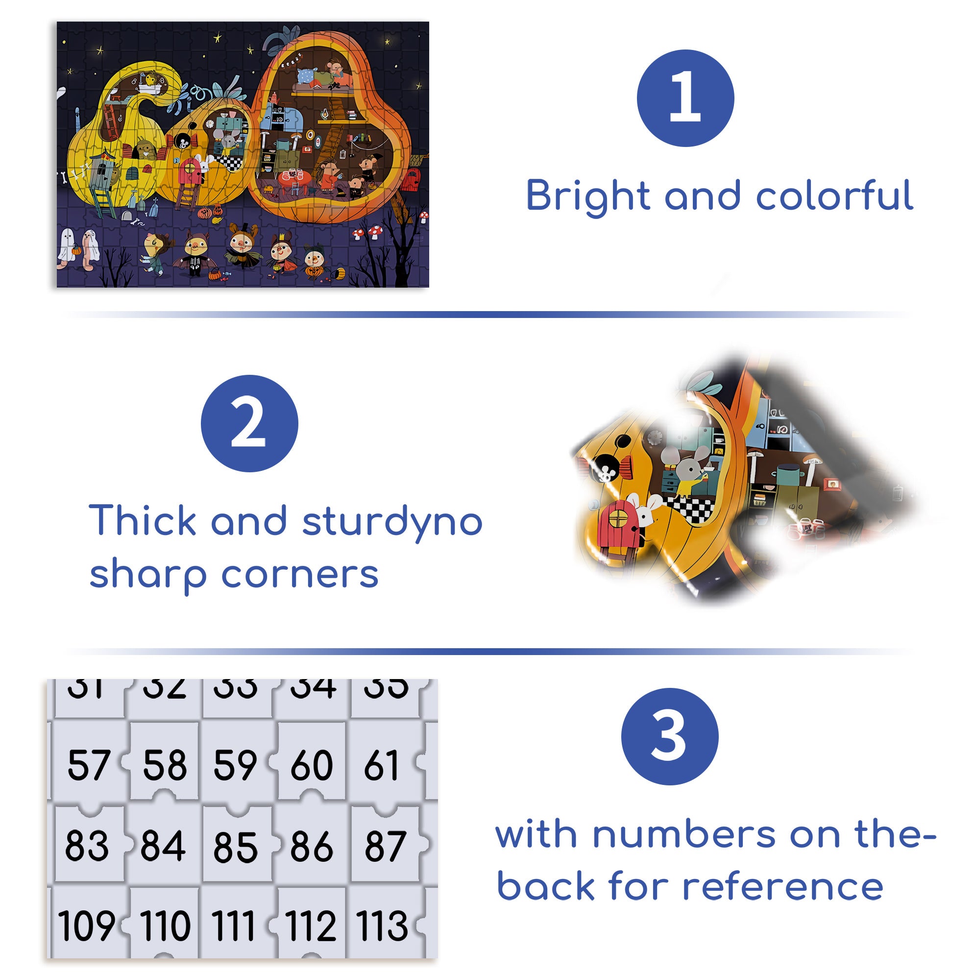 Halloween 500pcs/1000pcs Jigsaw Puzzle, Scratch-Resistant, Interactive Family Game & Brain-Boosting DIY Decor, Perfect for Halloween, Christmas & New Year Gifts, Family Puzzle Game
