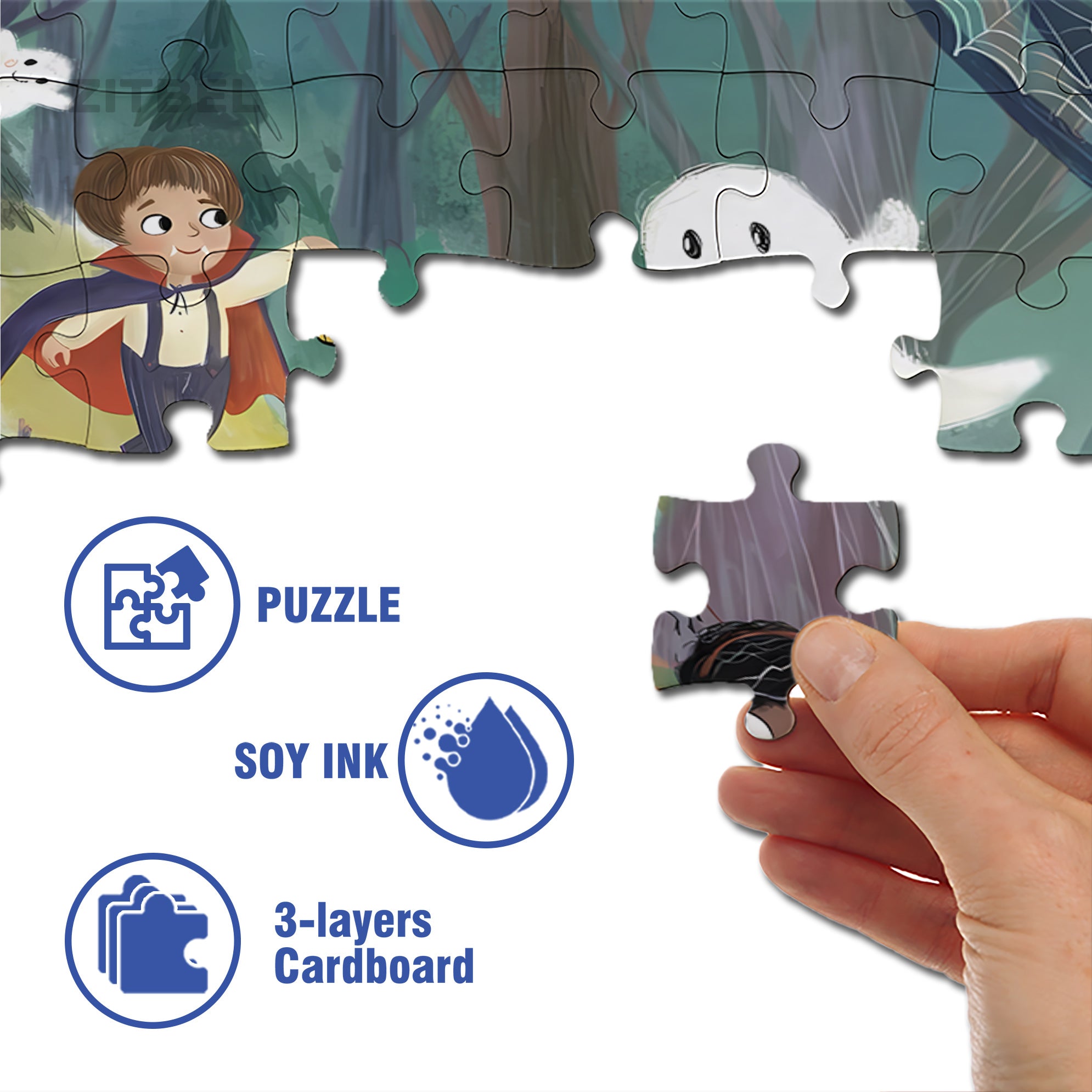 Happy Halloween , Trick Or Treat! 500pcs/1000pcs Jigsaw Puzzle, Scratch-Resistant, Interactive Family Game & Brain-Boosting DIY Decor, Perfect for Halloween, Christmas & New Year Gifts, Family Puzzle Game