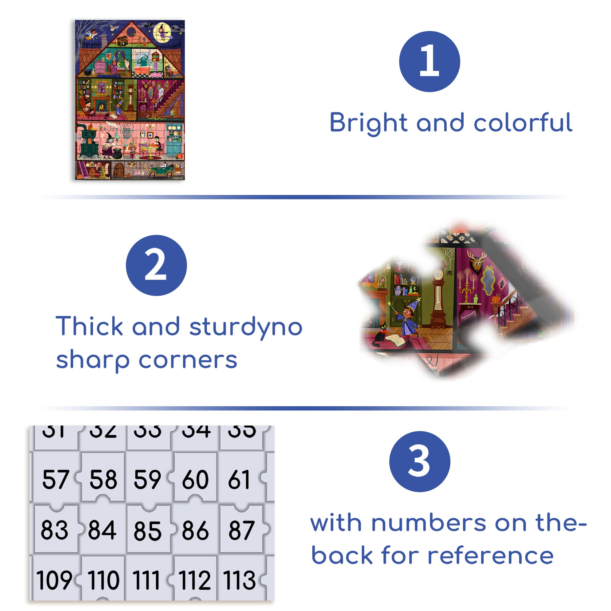 Haunted House 500pcs/1000pcs Jigsaw Puzzle, Scratch-Resistant, Interactive Family Game & Brain-Boosting DIY Decor, Perfect for Halloween, Christmas & New Year Gifts, Family Puzzle Game