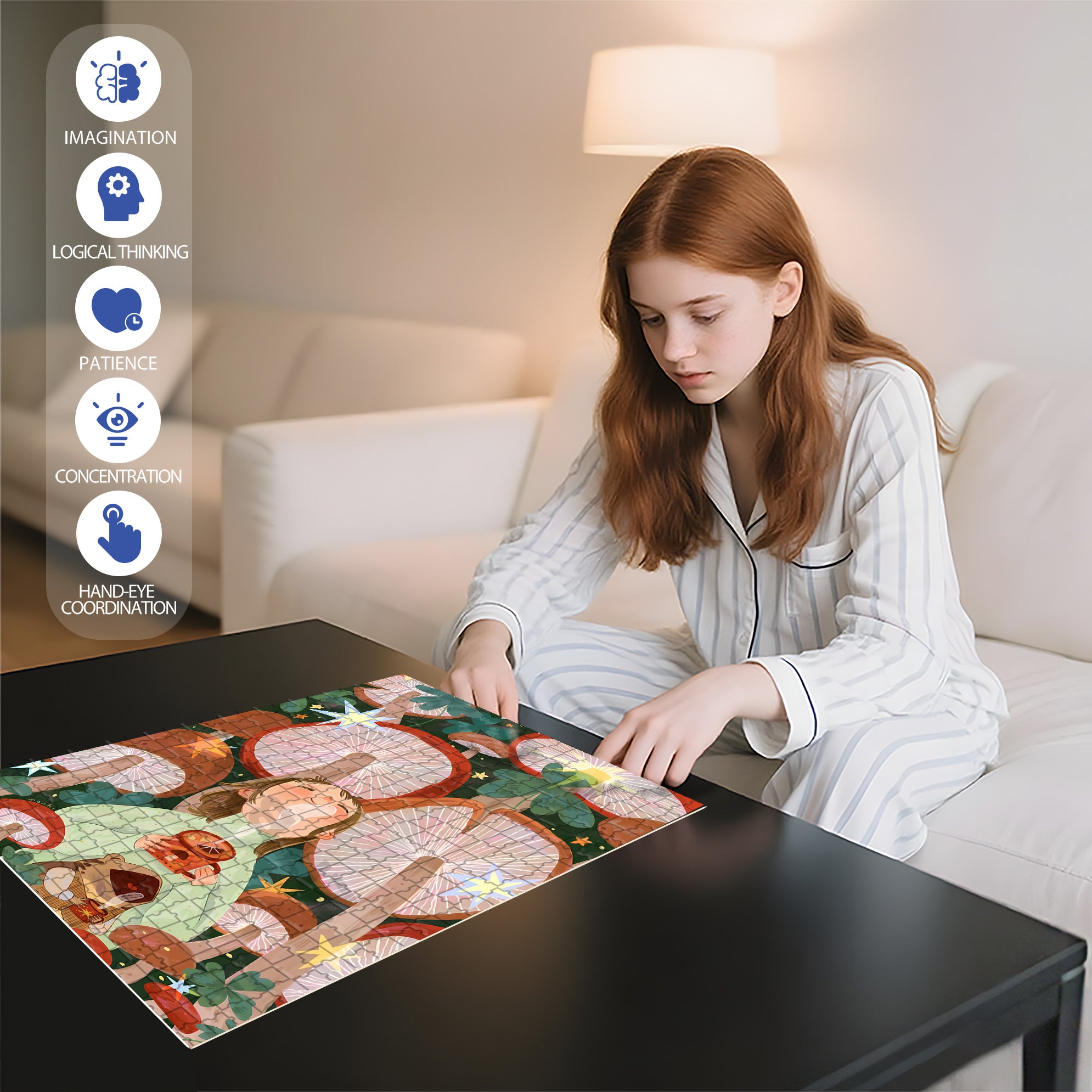 Hello March 500pcs/1000pcs Jigsaw Puzzle, Scratch-Resistant, Interactive Family Game & Brain-Boosting DIY Decor, Perfect for Halloween, Christmas & New Year Gifts, Family Puzzle Game
