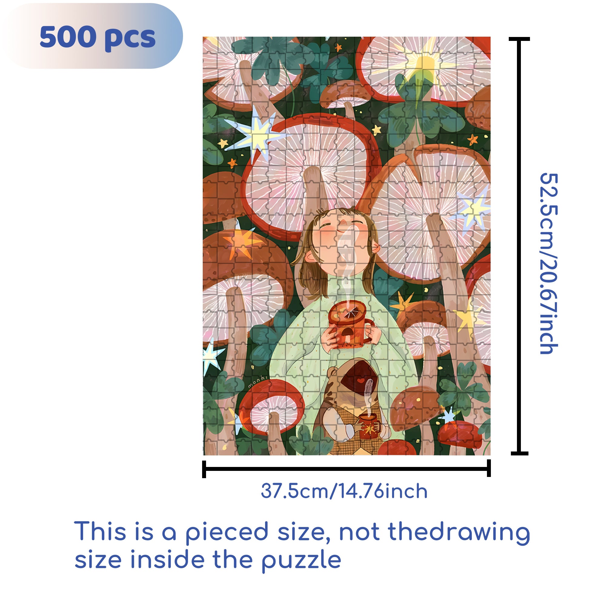 Hello March 500pcs/1000pcs Jigsaw Puzzle, Scratch-Resistant, Interactive Family Game & Brain-Boosting DIY Decor, Perfect for Halloween, Christmas & New Year Gifts, Family Puzzle Game