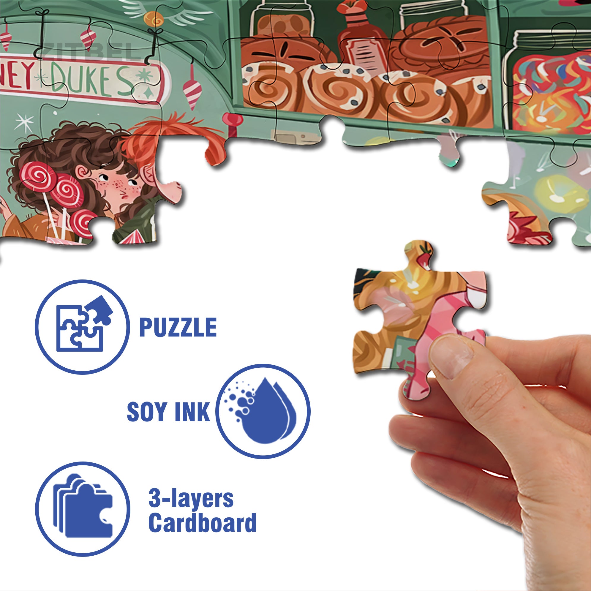 Honey Dukes 500pcs/1000pcs Jigsaw Puzzle, Scratch-Resistant, Interactive Family Game & Brain-Boosting DIY Decor, Perfect for Halloween, Christmas & New Year Gifts, Family Puzzle Game