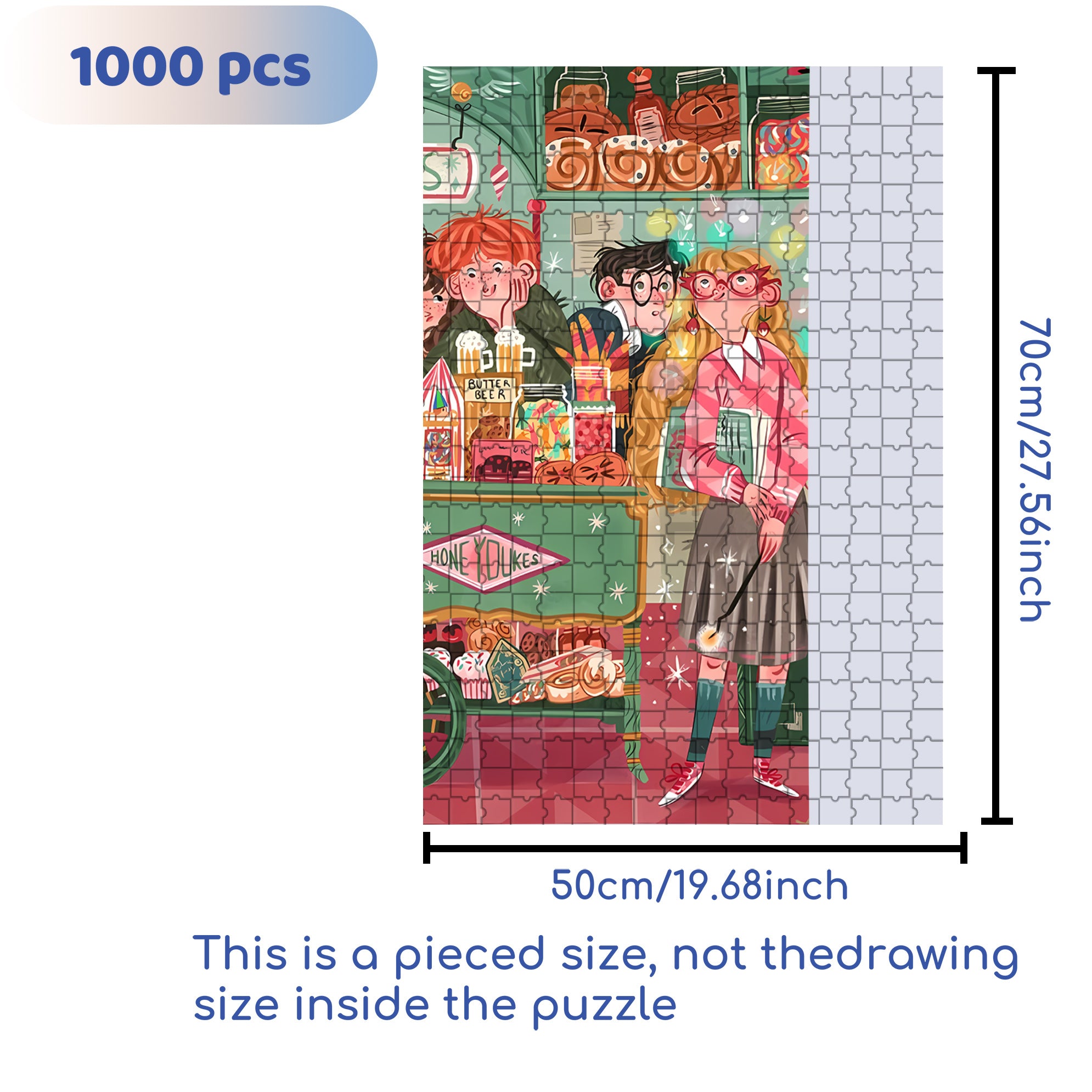 Honey Dukes 500pcs/1000pcs Jigsaw Puzzle, Scratch-Resistant, Interactive Family Game & Brain-Boosting DIY Decor, Perfect for Halloween, Christmas & New Year Gifts, Family Puzzle Game