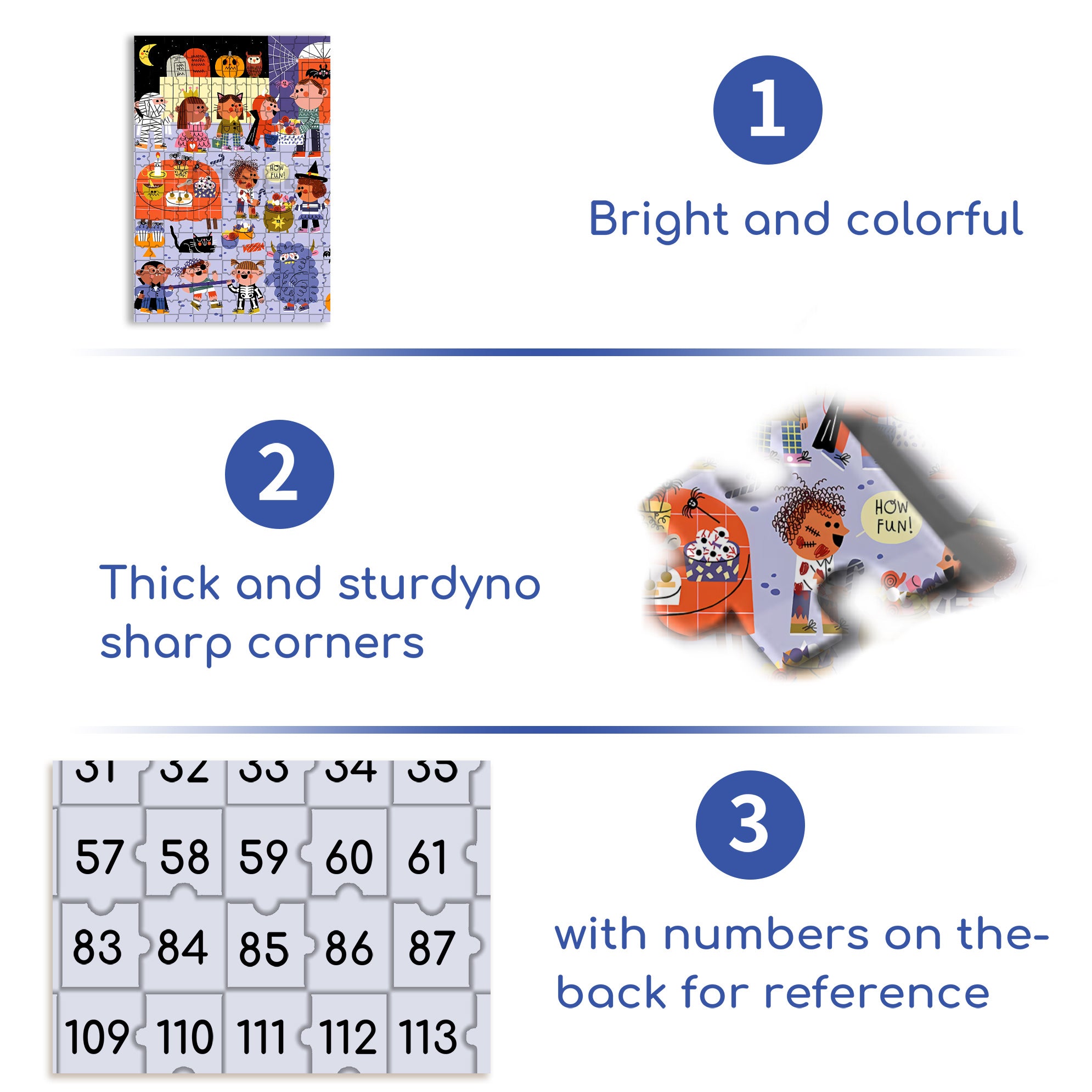 How Fun 500pcs/1000pcs Jigsaw Puzzle, Scratch-Resistant, Interactive Family Game & Brain-Boosting DIY Decor, Perfect for Halloween, Christmas & New Year Gifts, Family Puzzle Game