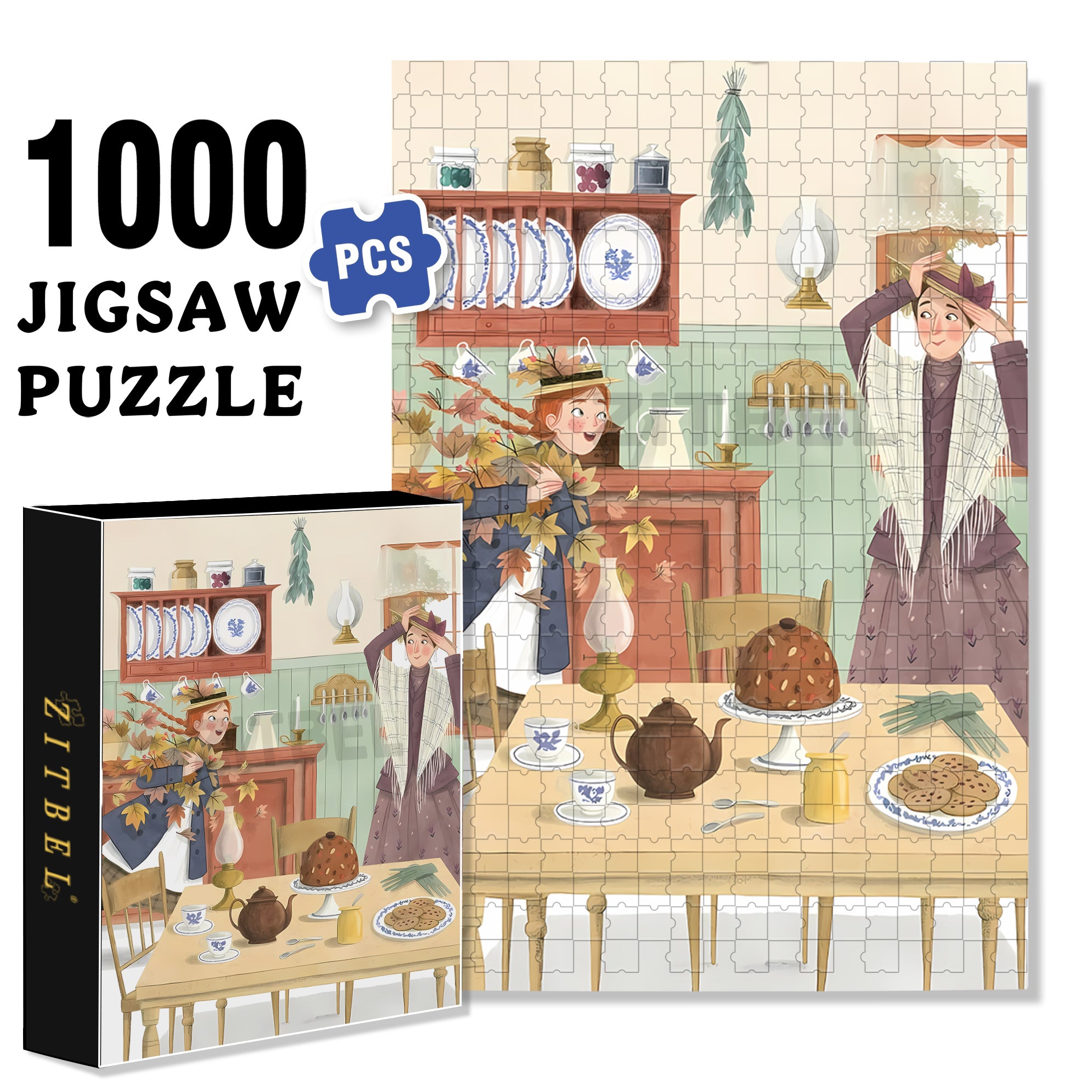 I'm Back 500pcs/1000pcs Jigsaw Puzzle, Scratch-Resistant, Interactive Family Game & Brain-Boosting DIY Decor, Perfect for Halloween, Christmas & New Year Gifts, Family Puzzle Game