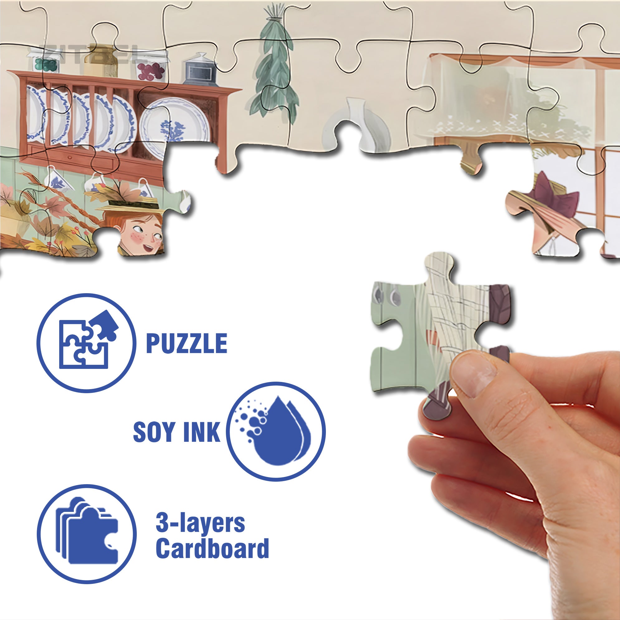 I'm Back 500pcs/1000pcs Jigsaw Puzzle, Scratch-Resistant, Interactive Family Game & Brain-Boosting DIY Decor, Perfect for Halloween, Christmas & New Year Gifts, Family Puzzle Game