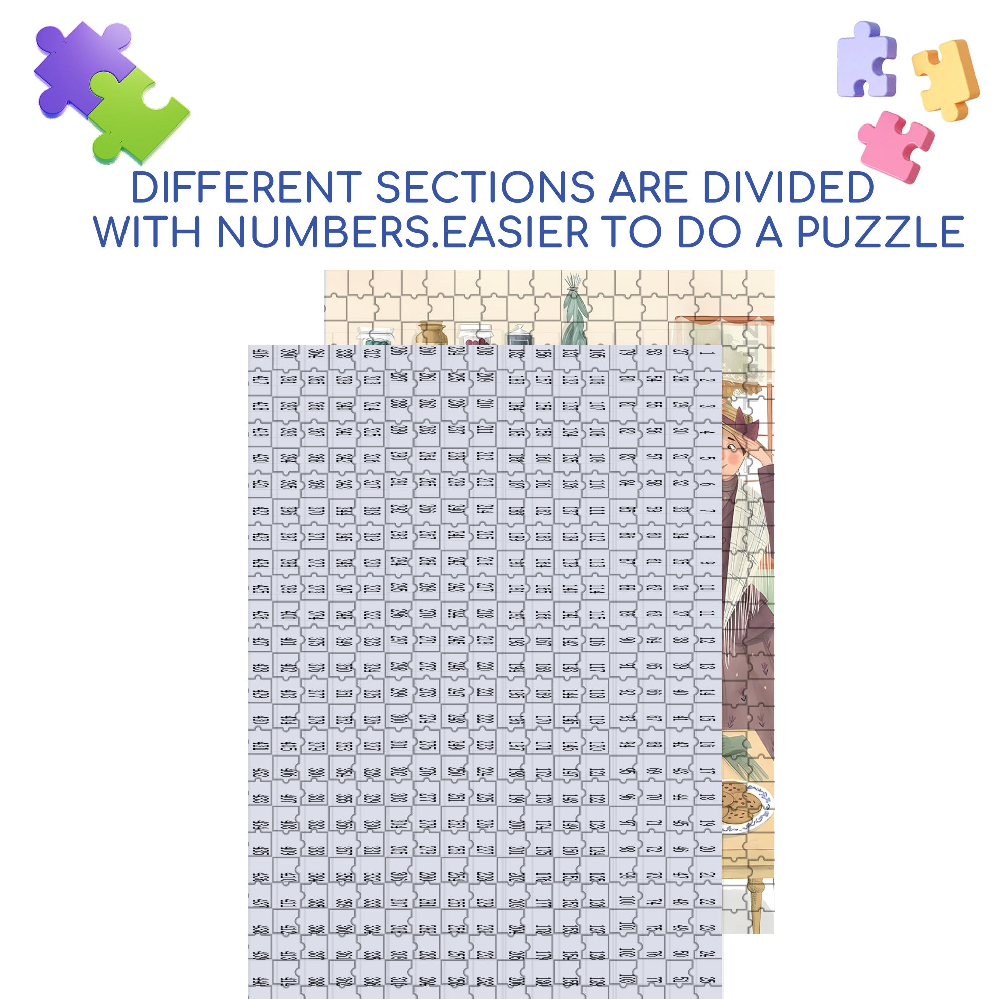 I'm Back 500pcs/1000pcs Jigsaw Puzzle, Scratch-Resistant, Interactive Family Game & Brain-Boosting DIY Decor, Perfect for Halloween, Christmas & New Year Gifts, Family Puzzle Game
