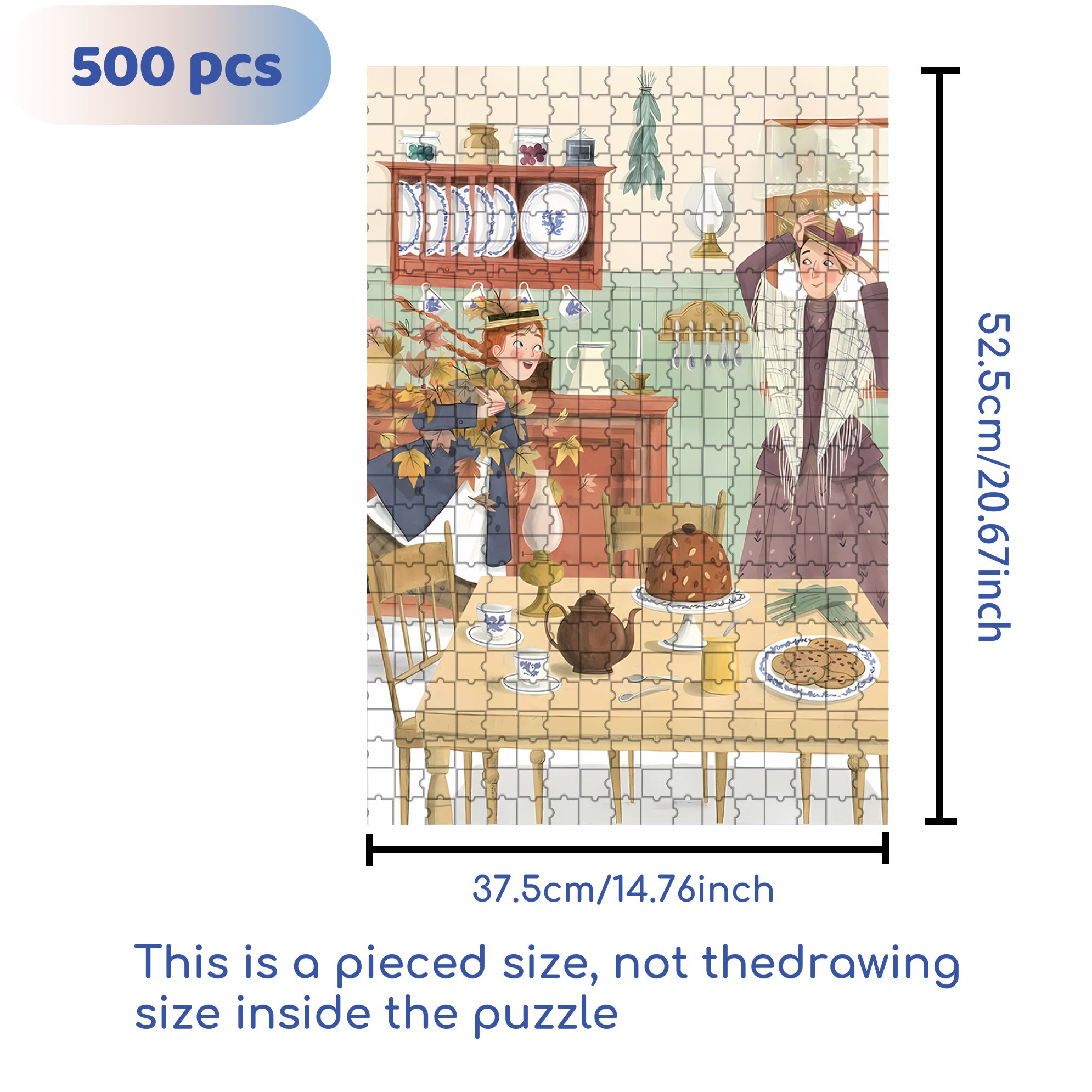 I'm Back 500pcs/1000pcs Jigsaw Puzzle, Scratch-Resistant, Interactive Family Game & Brain-Boosting DIY Decor, Perfect for Halloween, Christmas & New Year Gifts, Family Puzzle Game