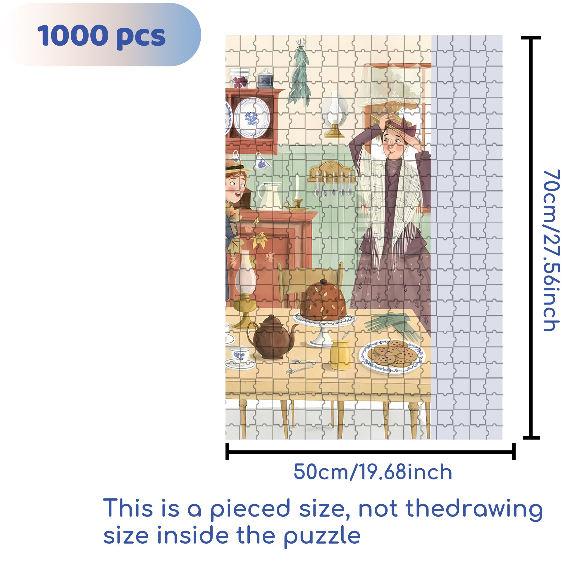 I'm Back 500pcs/1000pcs Jigsaw Puzzle, Scratch-Resistant, Interactive Family Game & Brain-Boosting DIY Decor, Perfect for Halloween, Christmas & New Year Gifts, Family Puzzle Game