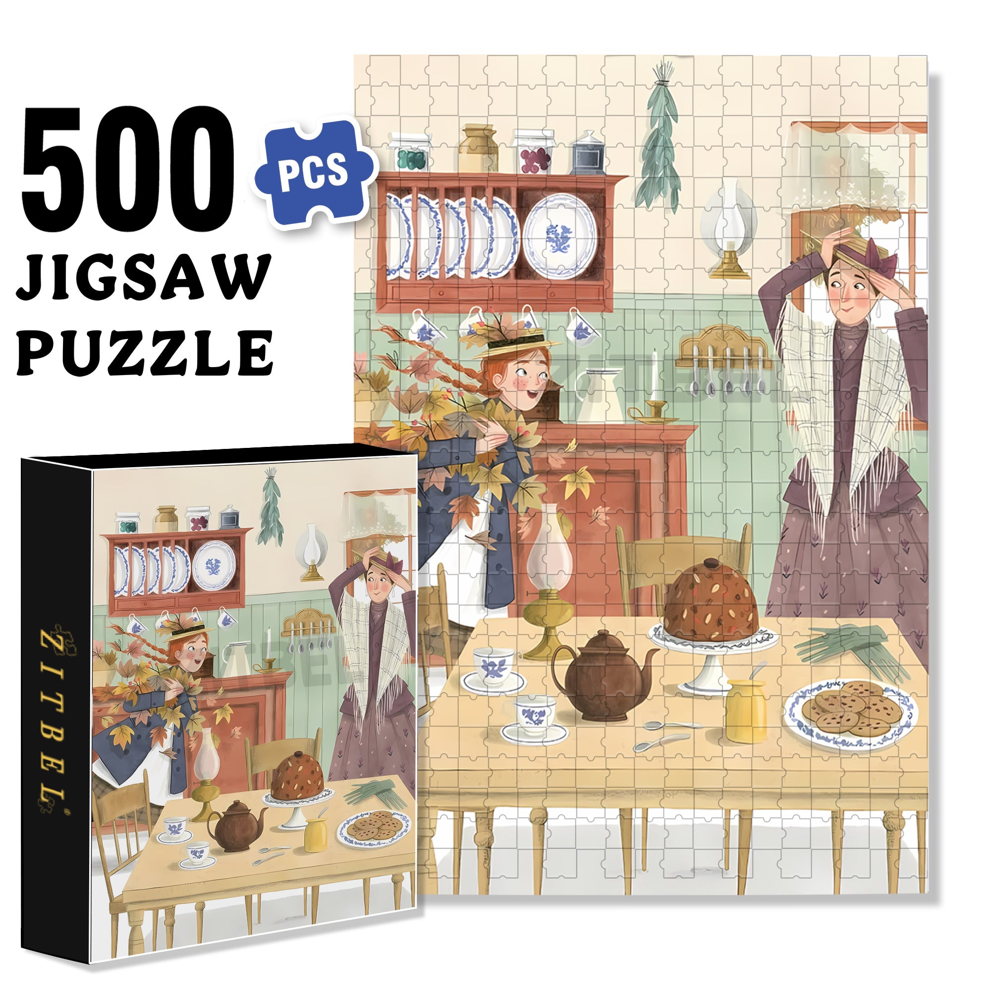 I'm Back 500pcs/1000pcs Jigsaw Puzzle, Scratch-Resistant, Interactive Family Game & Brain-Boosting DIY Decor, Perfect for Halloween, Christmas & New Year Gifts, Family Puzzle Game