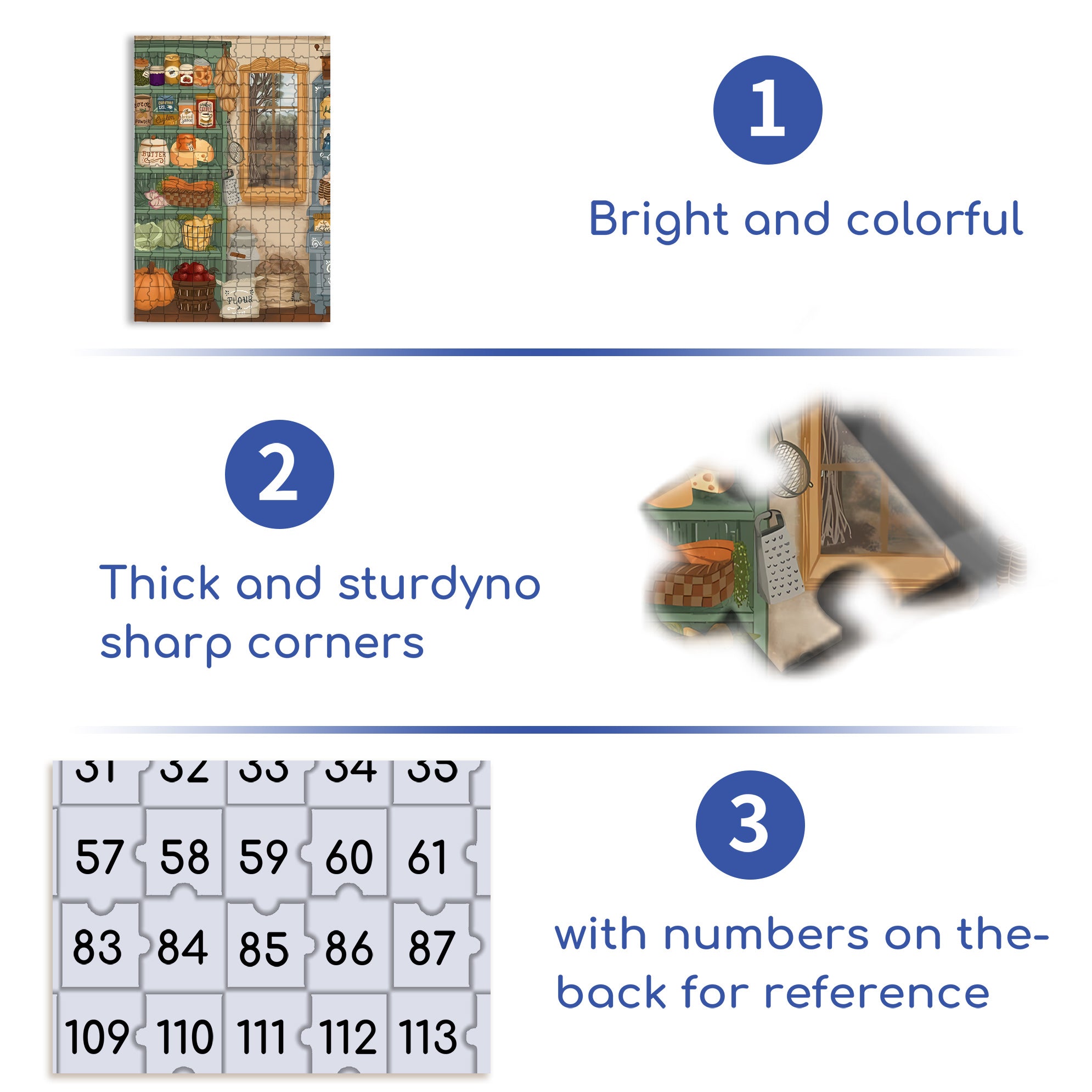 Josephine's kitchen 500pcs/1000pcs Jigsaw Puzzle, Scratch-Resistant, Interactive Family Game & Brain-Boosting DIY Decor, Perfect for Halloween, Christmas & New Year Gifts, Family Puzzle Game