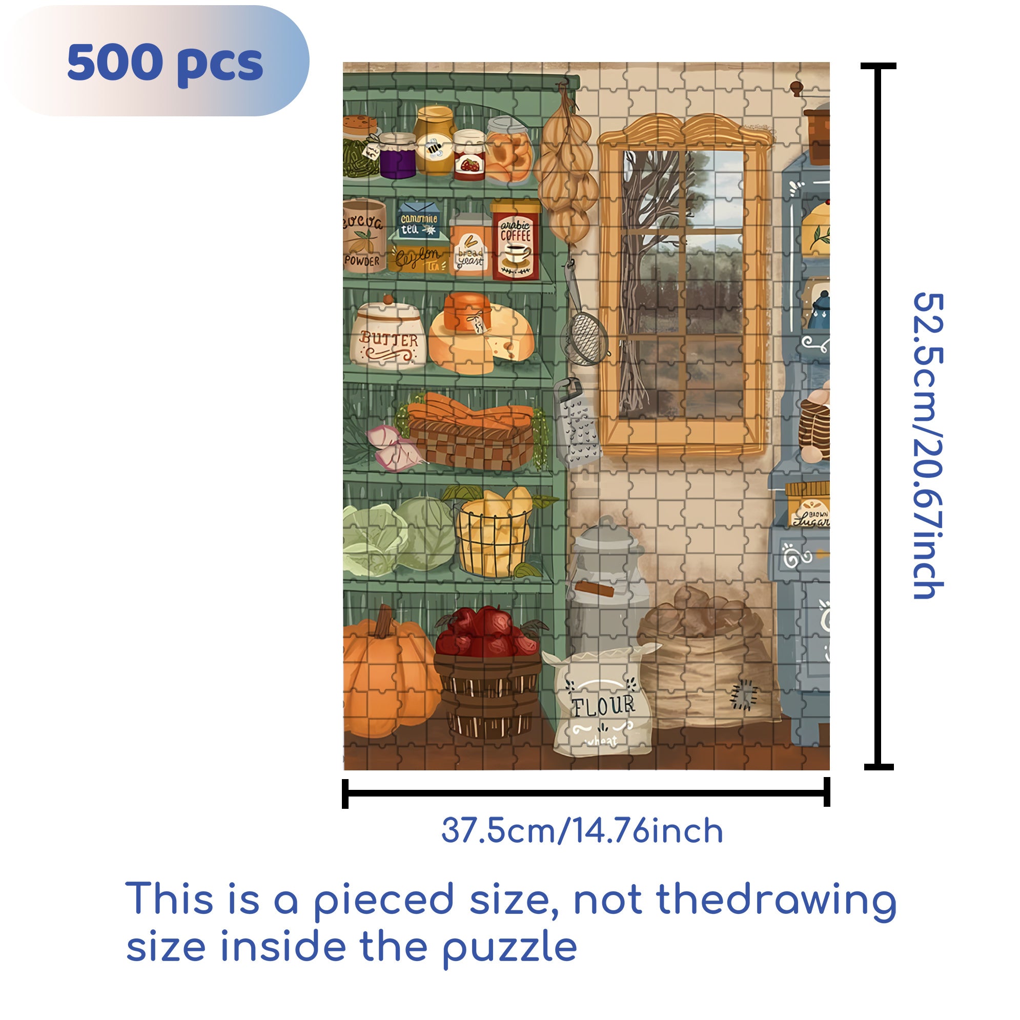 Josephine's kitchen 500pcs/1000pcs Jigsaw Puzzle, Scratch-Resistant, Interactive Family Game & Brain-Boosting DIY Decor, Perfect for Halloween, Christmas & New Year Gifts, Family Puzzle Game