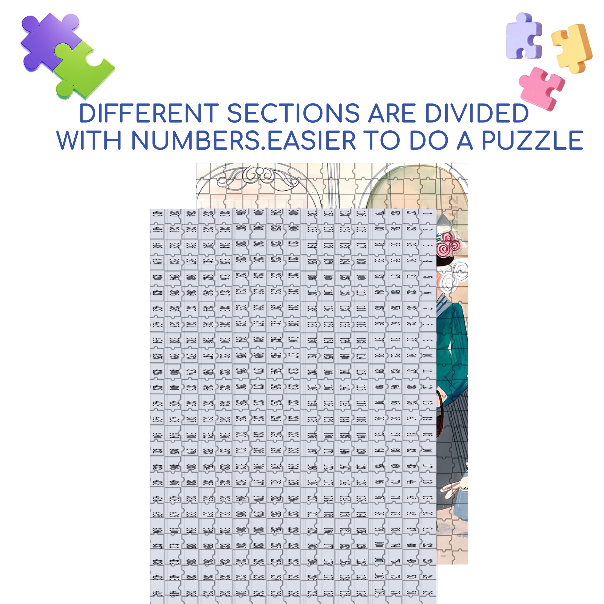 Line Up 500pcs/1000pcs Jigsaw Puzzle, Scratch-Resistant, Interactive Family Game & Brain-Boosting DIY Decor, Perfect for Halloween, Christmas & New Year Gifts, Family Puzzle Game