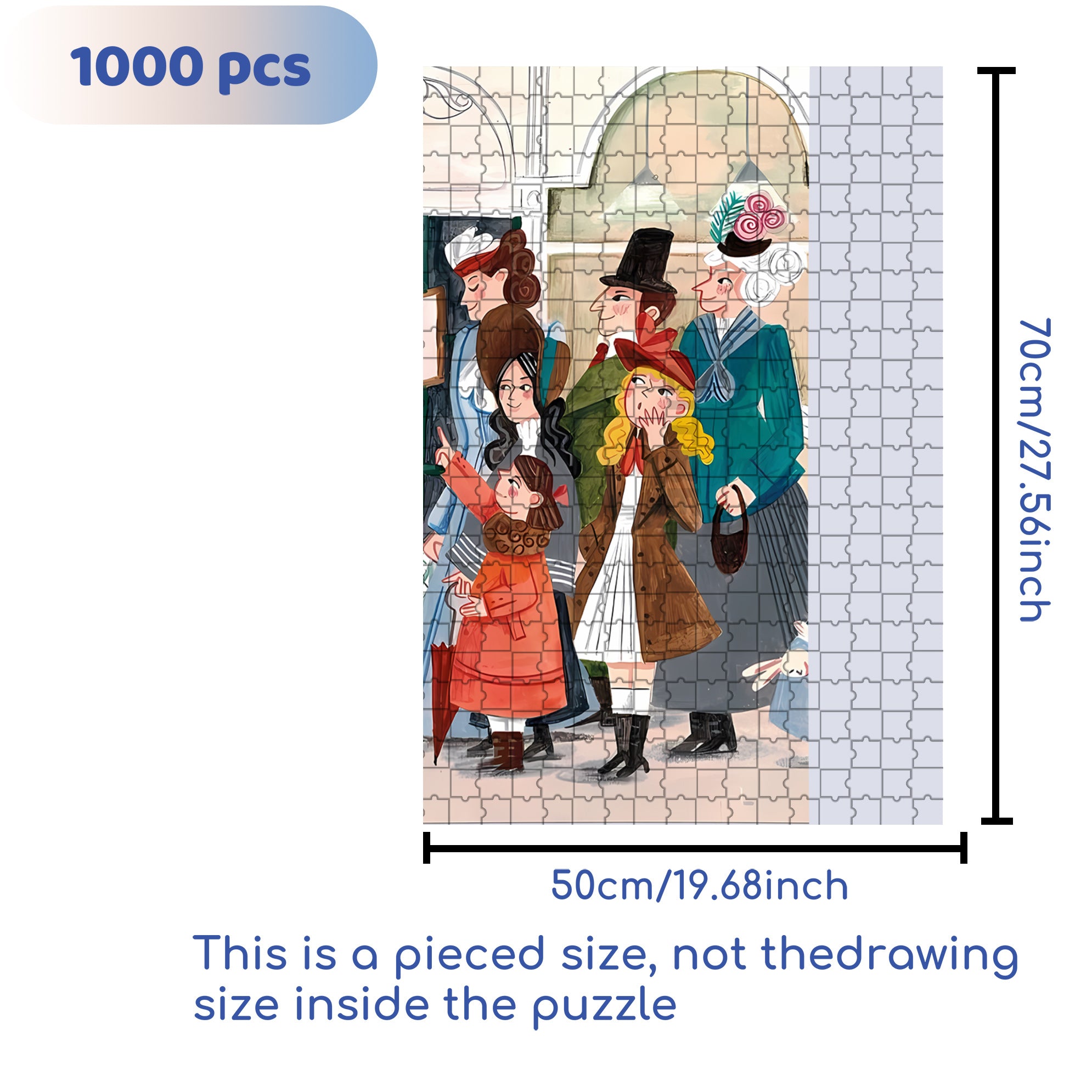 Line Up 500pcs/1000pcs Jigsaw Puzzle, Scratch-Resistant, Interactive Family Game & Brain-Boosting DIY Decor, Perfect for Halloween, Christmas & New Year Gifts, Family Puzzle Game