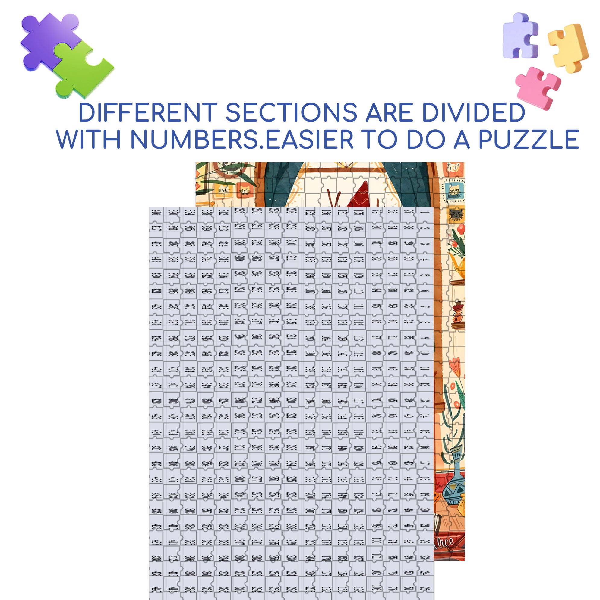Listen To Me 500pcs/1000pcs Jigsaw Puzzle, Scratch-Resistant, Interactive Family Game & Brain-Boosting DIY Decor, Perfect for Halloween, Christmas & New Year Gifts, Family Puzzle Game