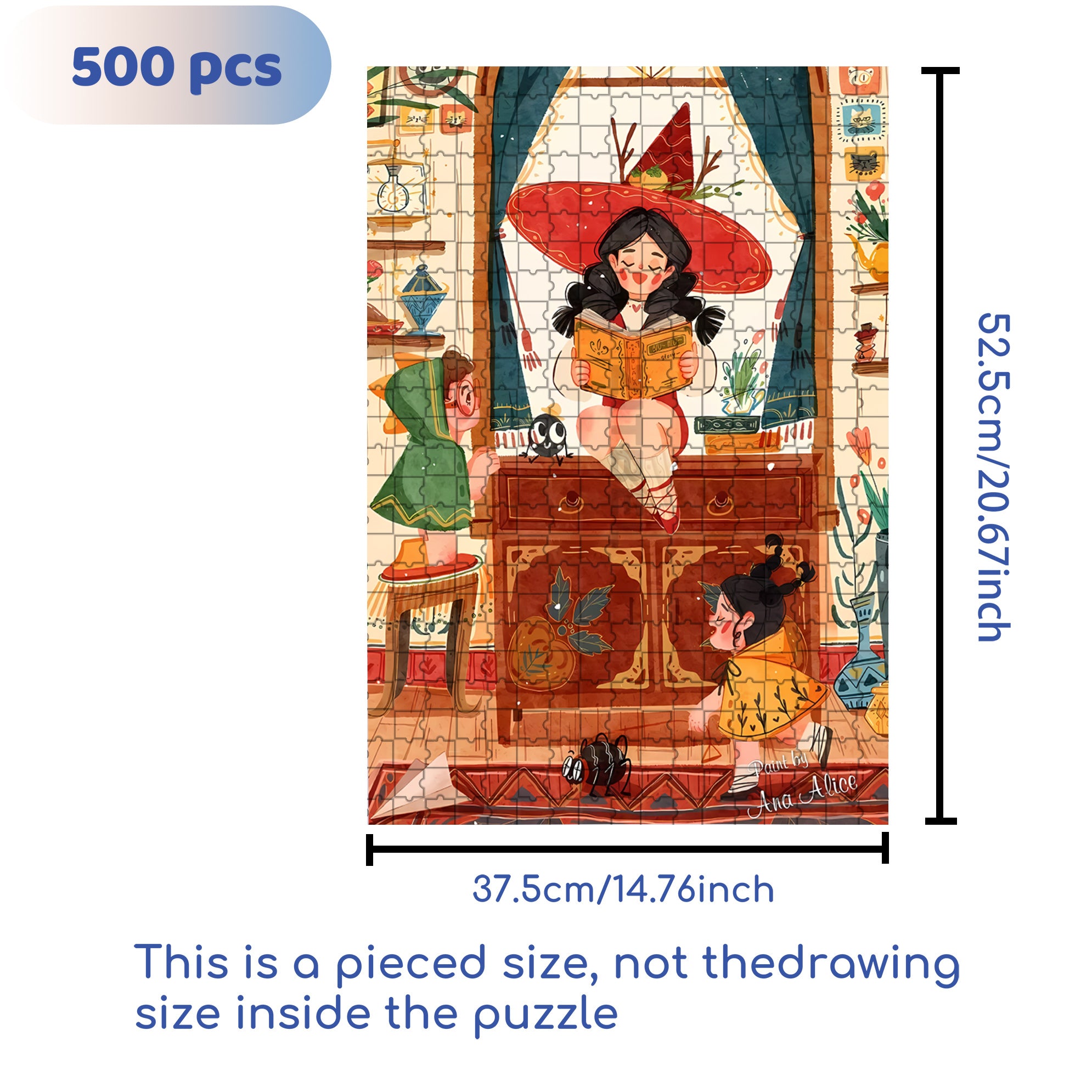 Listen To Me 500pcs/1000pcs Jigsaw Puzzle, Scratch-Resistant, Interactive Family Game & Brain-Boosting DIY Decor, Perfect for Halloween, Christmas & New Year Gifts, Family Puzzle Game