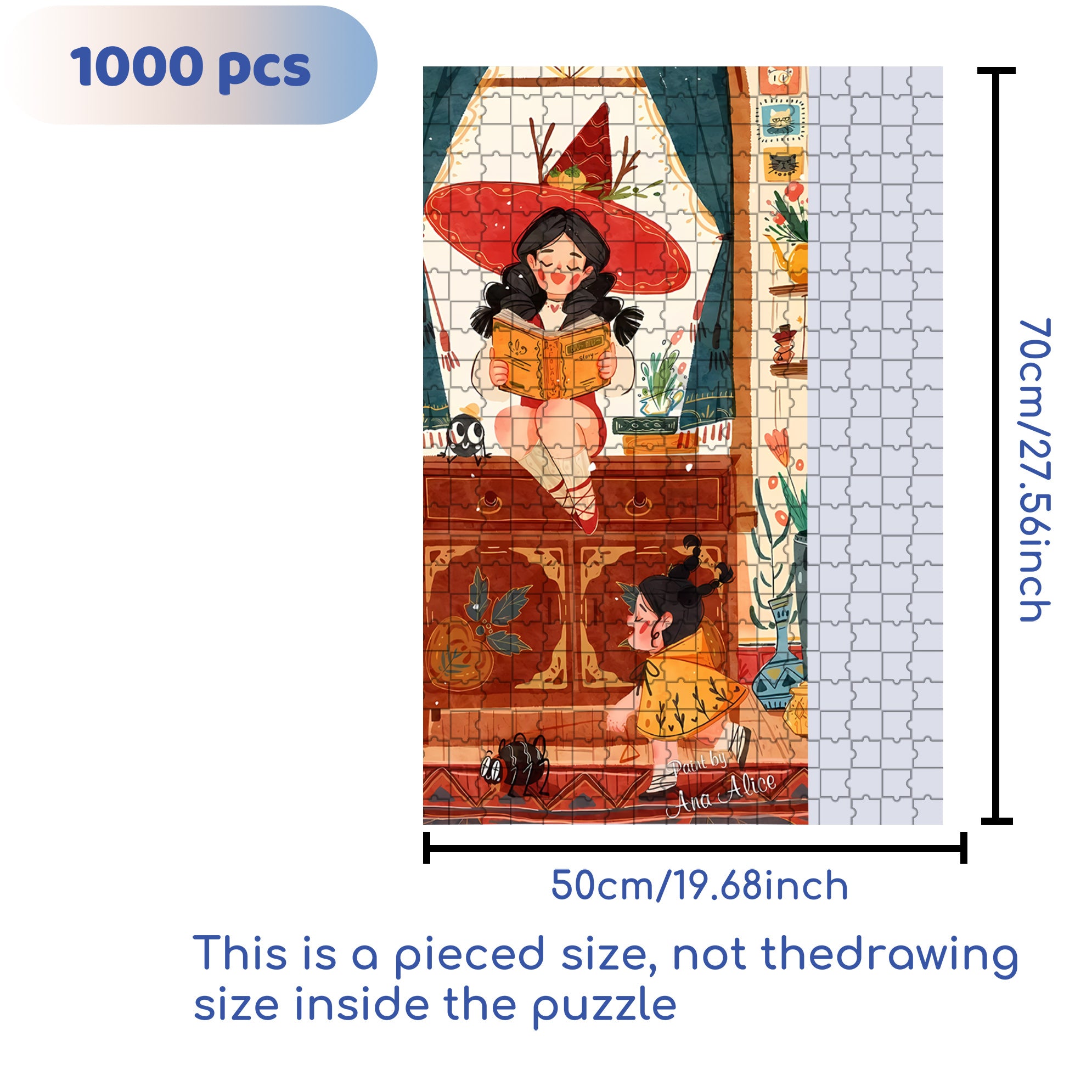 Listen To Me 500pcs/1000pcs Jigsaw Puzzle, Scratch-Resistant, Interactive Family Game & Brain-Boosting DIY Decor, Perfect for Halloween, Christmas & New Year Gifts, Family Puzzle Game
