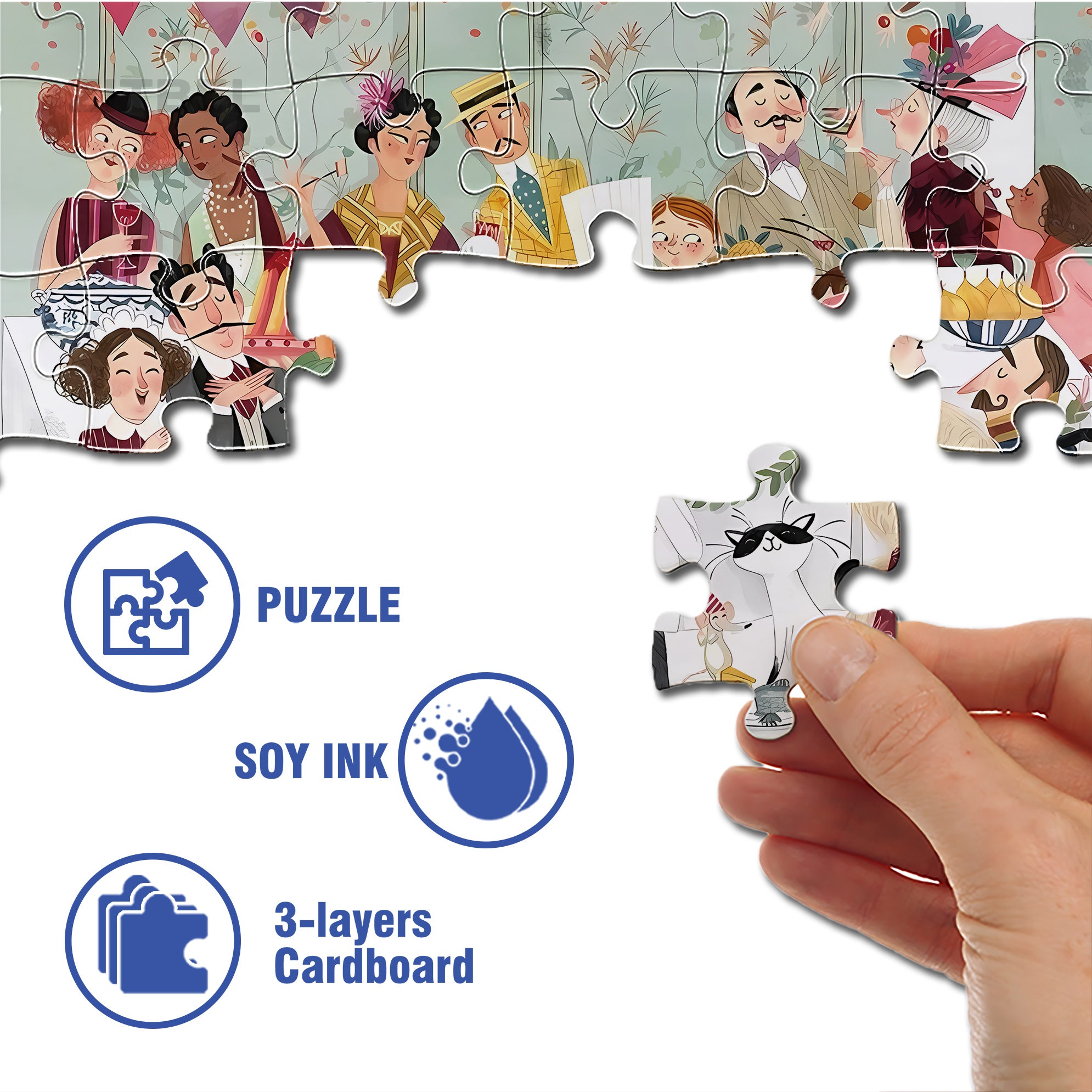 Little Chef 500pcs/1000pcs Jigsaw Puzzle, Scratch-Resistant, Interactive Family Game & Brain-Boosting DIY Decor, Perfect for Halloween, Christmas & New Year Gifts, Family Puzzle Game