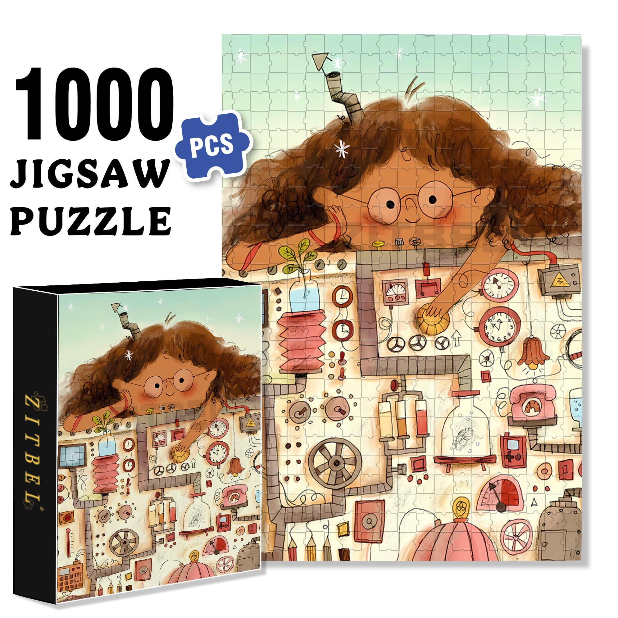 Mechanician 500pcs/1000pcs Jigsaw Puzzle, Scratch-Resistant, Interactive Family Game & Brain-Boosting DIY Decor, Perfect for Halloween, Christmas & New Year Gifts, Family Puzzle Game