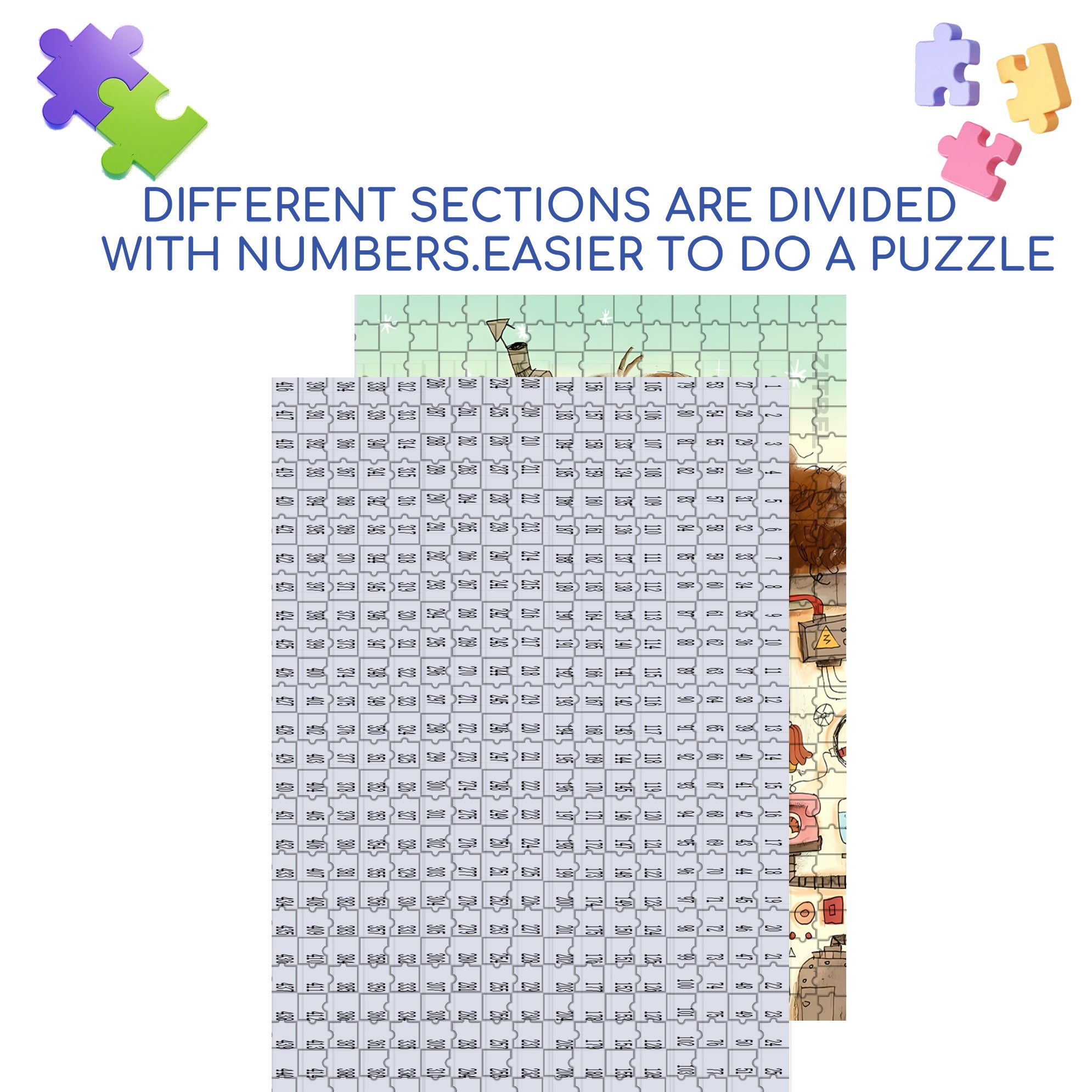 Mechanician 500pcs/1000pcs Jigsaw Puzzle, Scratch-Resistant, Interactive Family Game & Brain-Boosting DIY Decor, Perfect for Halloween, Christmas & New Year Gifts, Family Puzzle Game