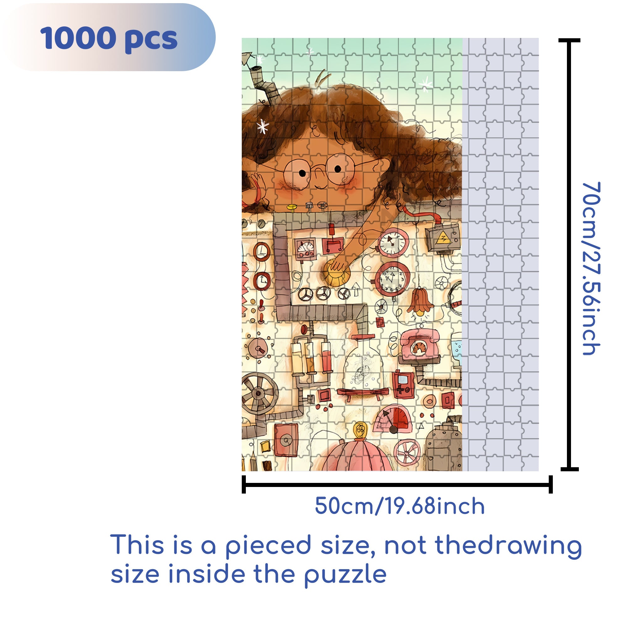 Mechanician 500pcs/1000pcs Jigsaw Puzzle, Scratch-Resistant, Interactive Family Game & Brain-Boosting DIY Decor, Perfect for Halloween, Christmas & New Year Gifts, Family Puzzle Game