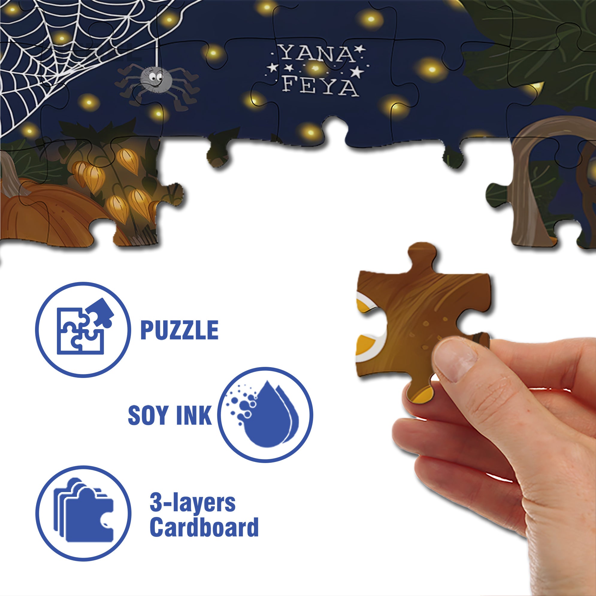 Mr. Hedgehog 500pcs/1000pcs Jigsaw Puzzle, Scratch-Resistant, Interactive Family Game & Brain-Boosting DIY Decor, Perfect for Halloween, Christmas & New Year Gifts, Family Puzzle Game