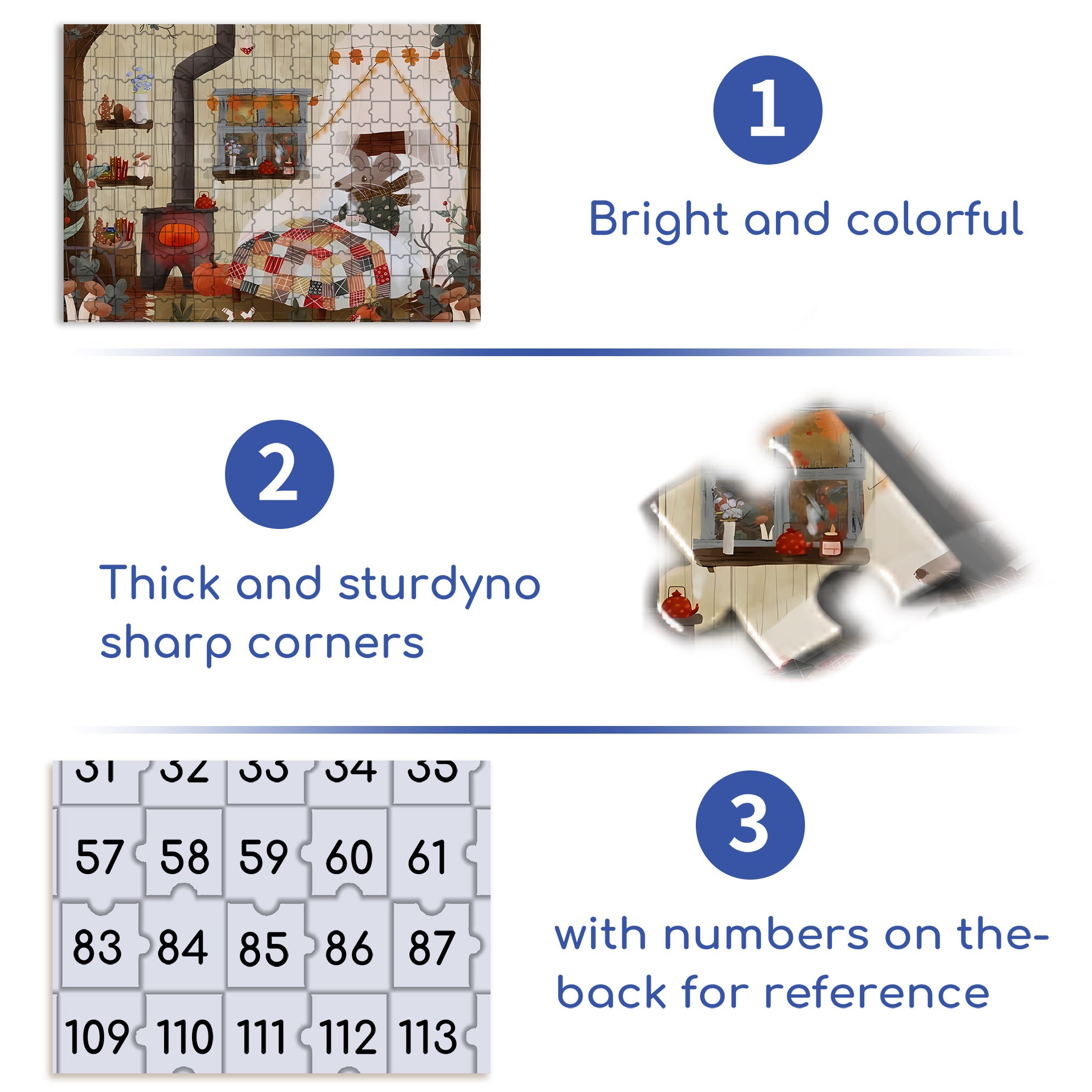 Mr. Mouse 500pcs/1000pcs Jigsaw Puzzle, Scratch-Resistant, Interactive Family Game & Brain-Boosting DIY Decor, Perfect for Halloween, Christmas & New Year Gifts, Family Puzzle Game