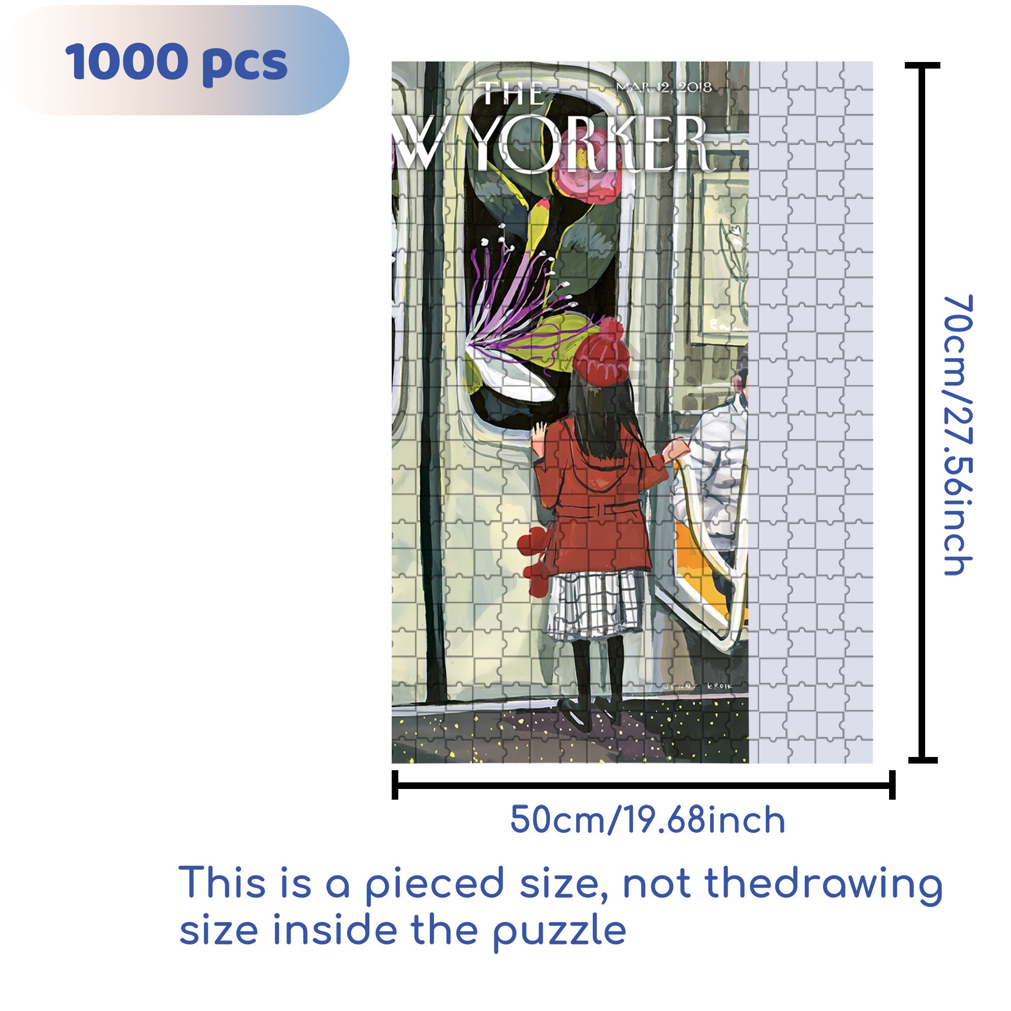 Next Stop Spring 500pcs/1000pcs Jigsaw Puzzle, Scratch-Resistant, Interactive Family Game & Brain-Boosting DIY Decor, Perfect for Halloween, Christmas & New Year Gifts, Family Puzzle Game