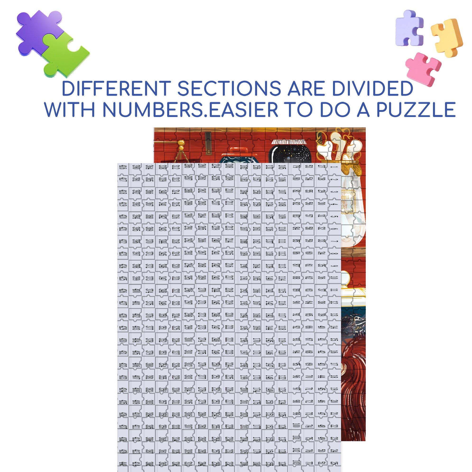 Observer 500pcs/1000pcs Jigsaw Puzzle, Scratch-Resistant, Interactive Family Game & Brain-Boosting DIY Decor, Perfect for Halloween, Christmas & New Year Gifts, Family Puzzle Game