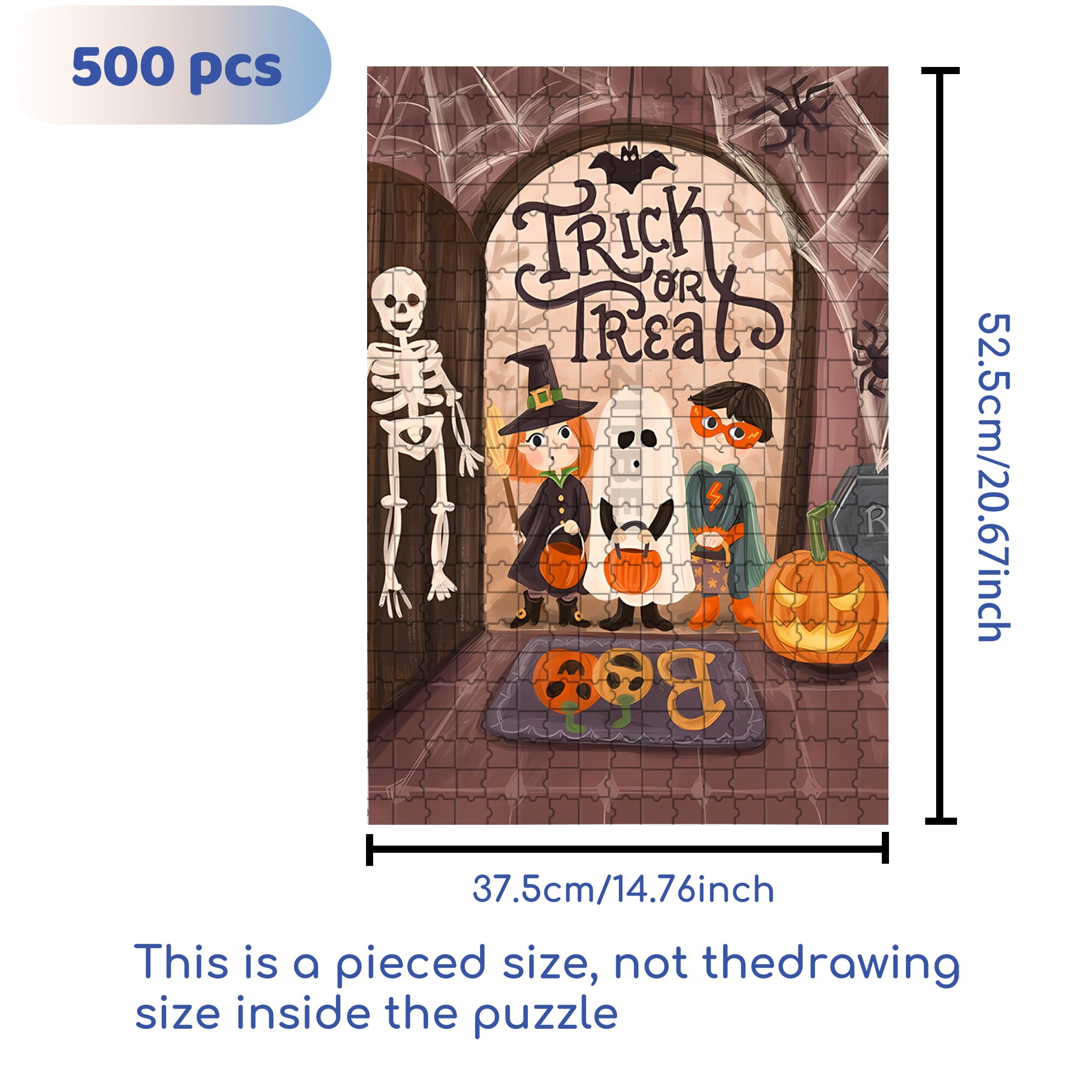 Olivia Gibbs 500pcs/1000pcs Jigsaw Puzzle, Scratch-Resistant, Interactive Family Game & Brain-Boosting DIY Decor, Perfect for Halloween, Christmas & New Year Gifts, Family Puzzle Game