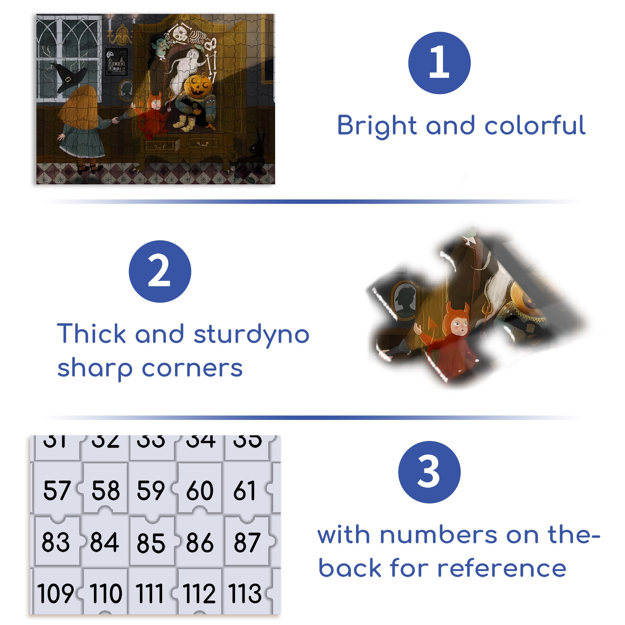 Scare 500pcs/1000pcs Jigsaw Puzzle, Scratch-Resistant, Interactive Family Game & Brain-Boosting DIY Decor, Perfect for Halloween, Christmas & New Year Gifts, Family Puzzle Game
