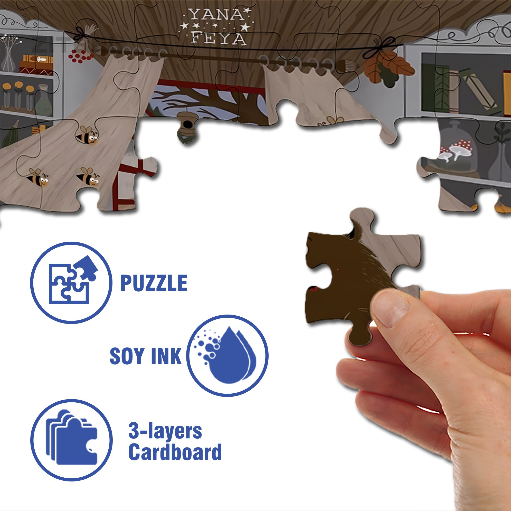 Study Mushrooms 500pcs/1000pcs Jigsaw Puzzle, Scratch-Resistant, Interactive Family Game & Brain-Boosting DIY Decor, Perfect for Halloween, Christmas & New Year Gifts, Family Puzzle Game