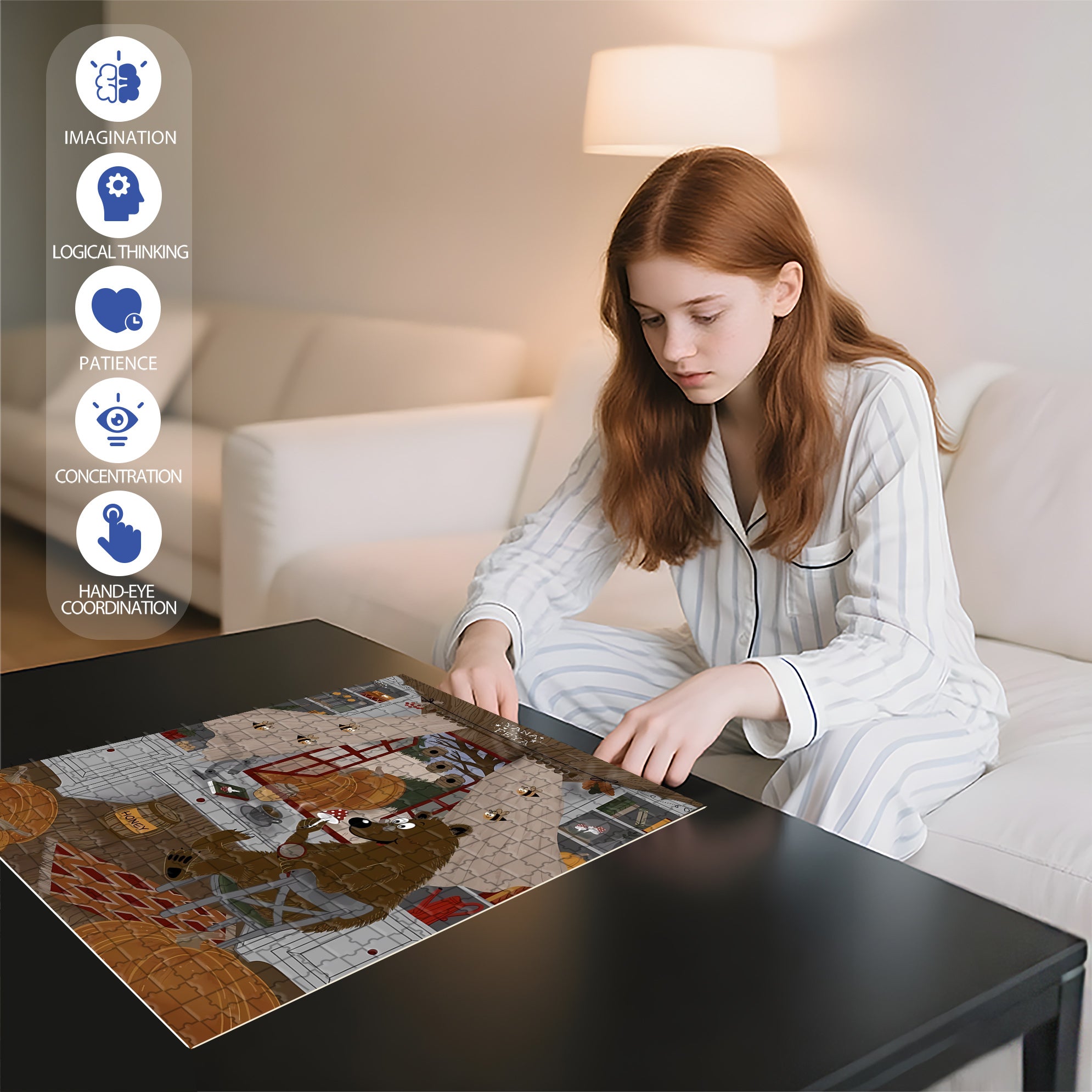 Study Mushrooms 500pcs/1000pcs Jigsaw Puzzle, Scratch-Resistant, Interactive Family Game & Brain-Boosting DIY Decor, Perfect for Halloween, Christmas & New Year Gifts, Family Puzzle Game